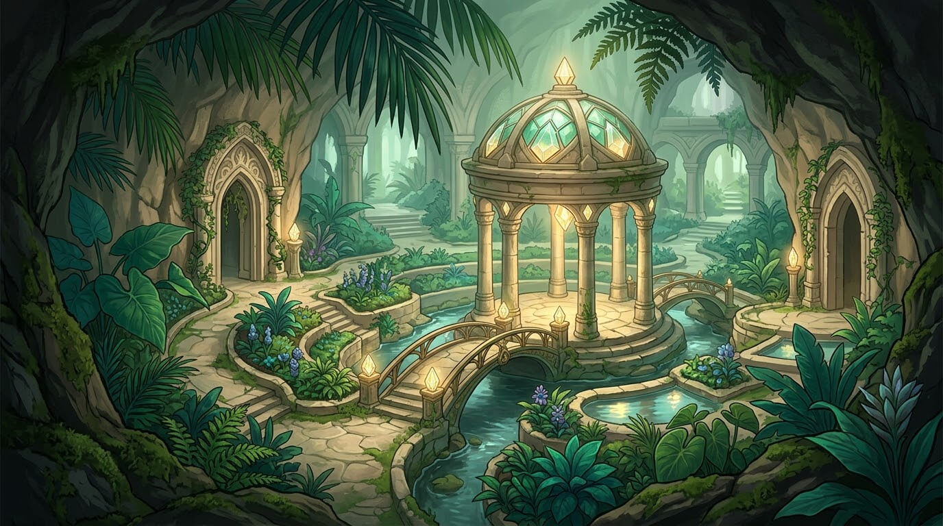 Underground Botanical Conservatory 3 Original 2D Game Back 2D Game Asset