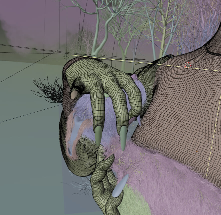 Lady with a Dog 3D Render, Digital Artwork by Baszczer