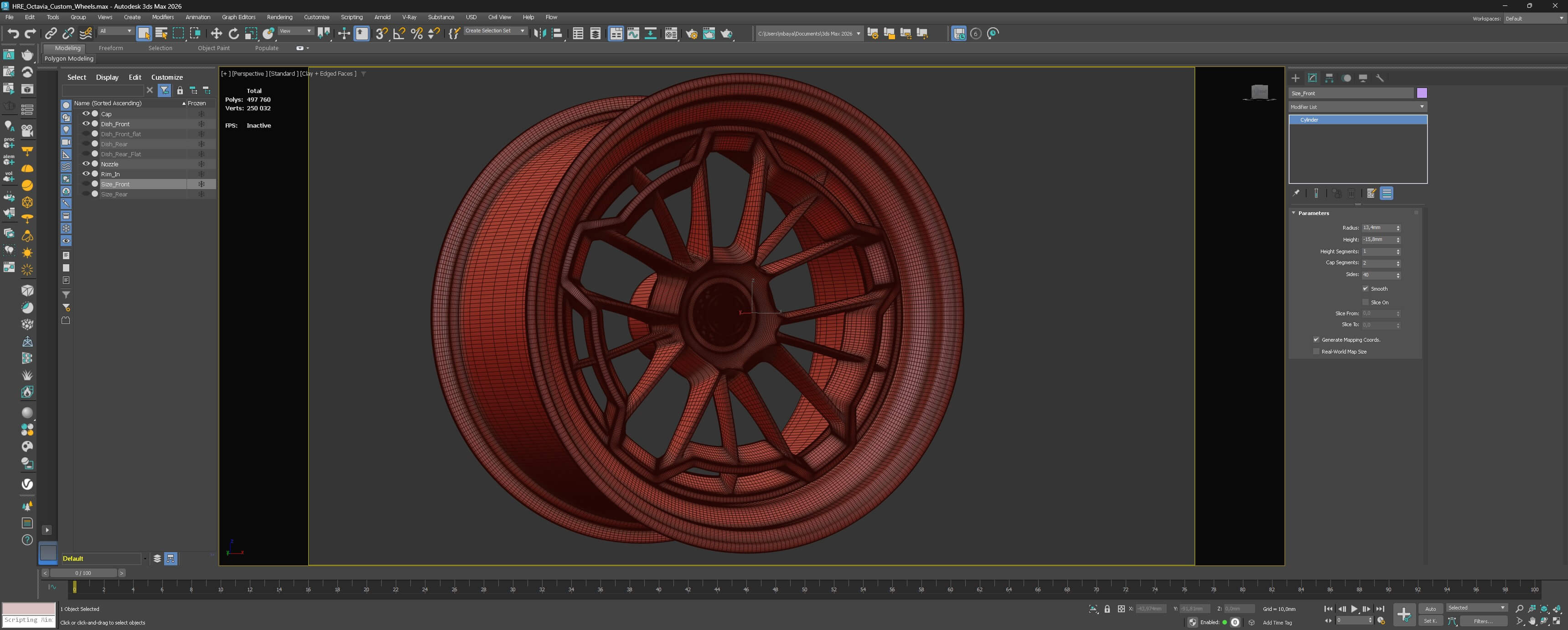 HRE Octavia Custom Wheels 3D Model
