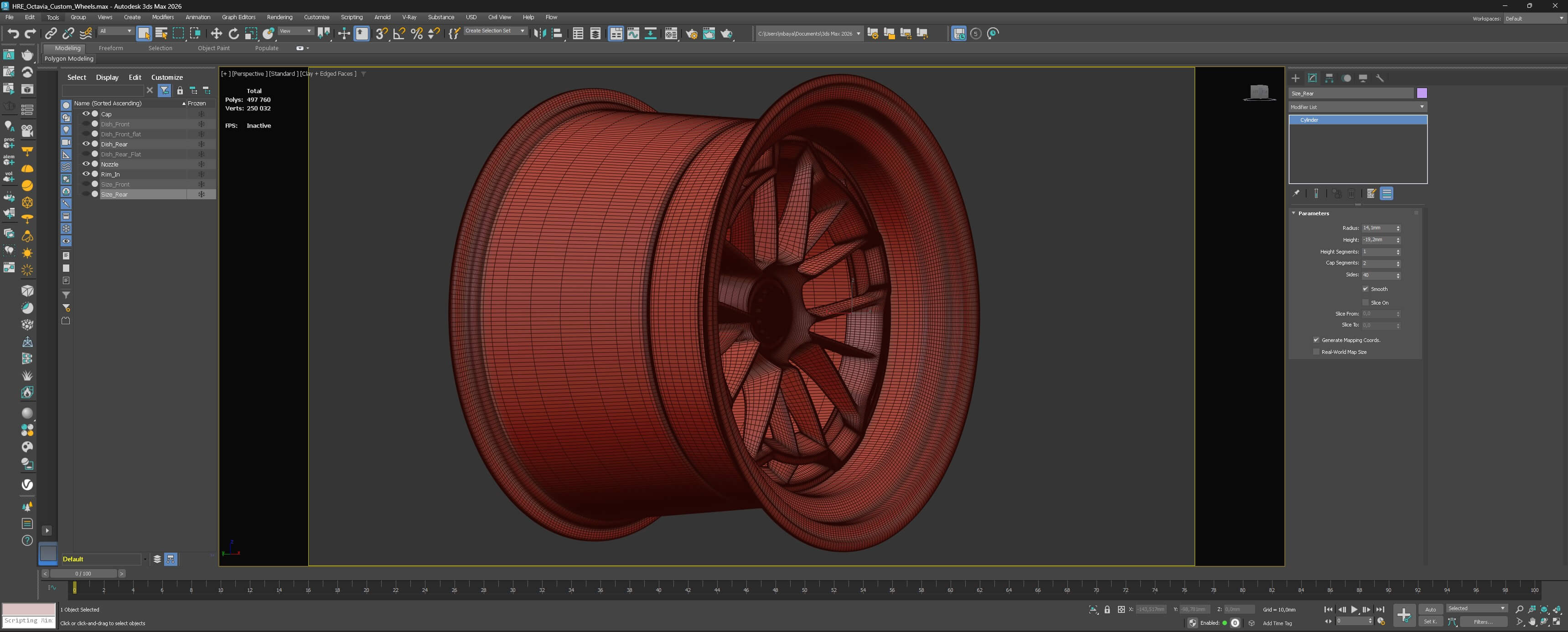HRE Octavia Custom Wheels 3D Model