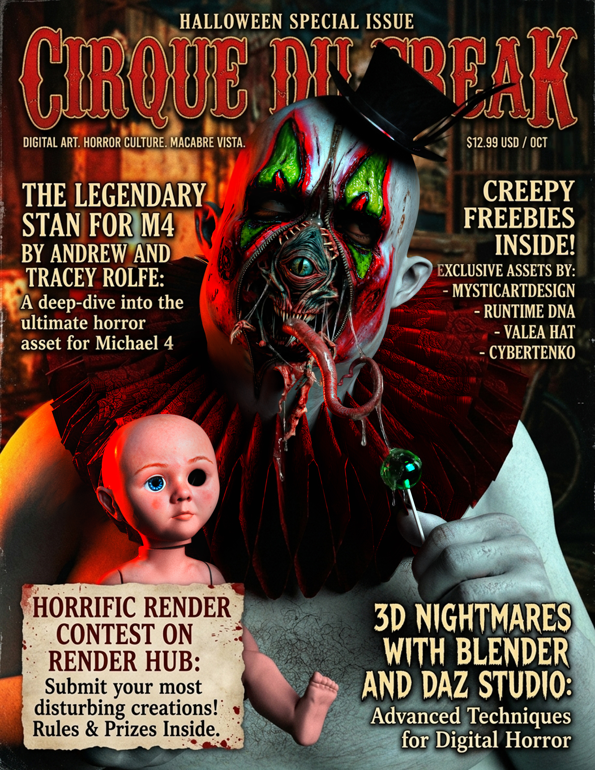 The Never-Ending Show 3D Render, Digital Artwork by Belmontty