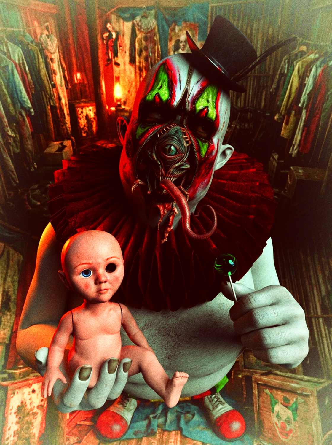 The Never-Ending Show 3D Render, Digital Artwork by Belmontty