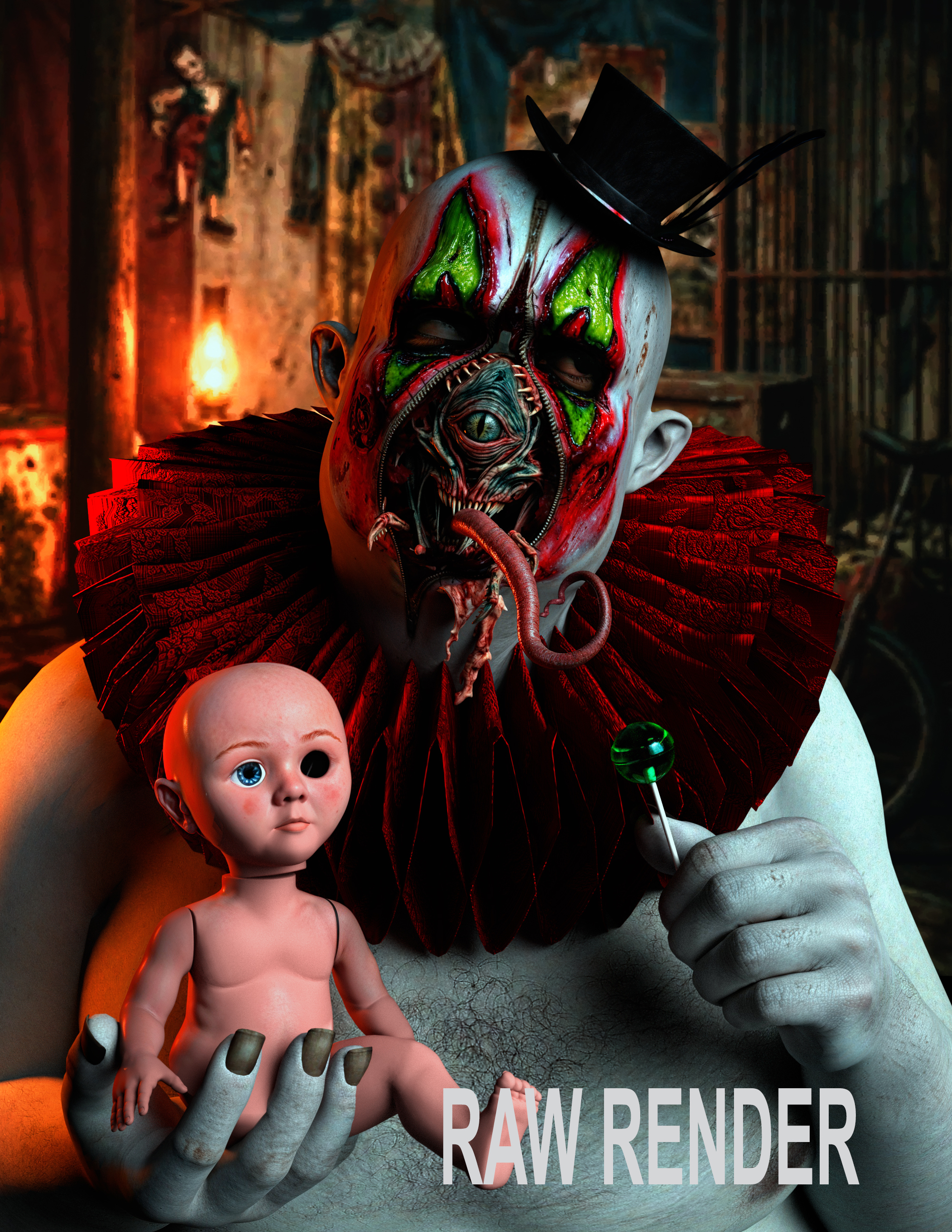 The Never-Ending Show 3D Render, Digital Artwork by Belmontty