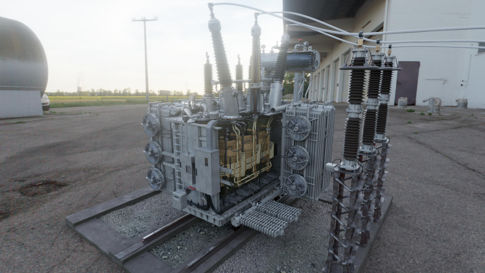 Inside Power Transformer Distribution 3D Model
