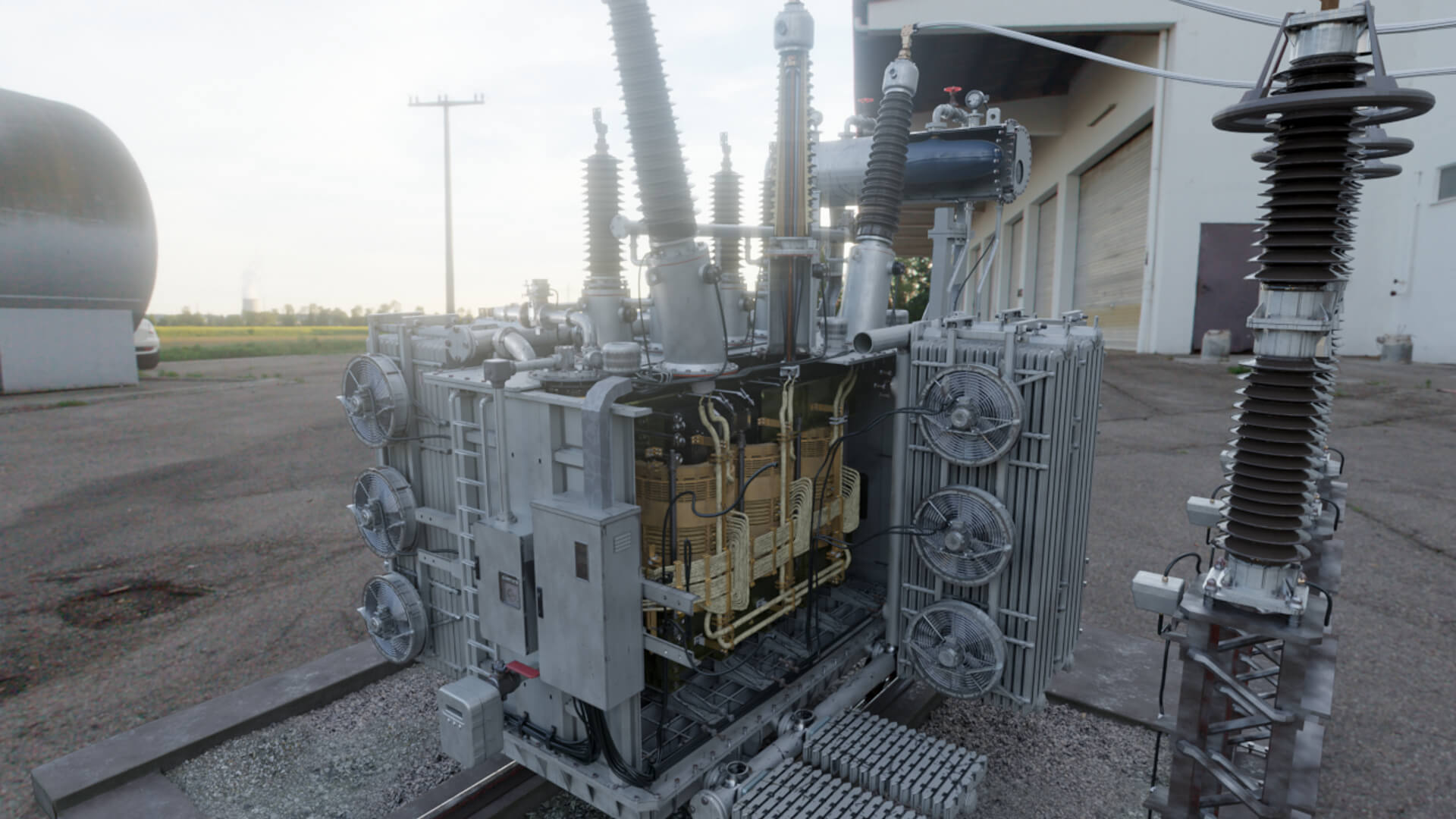 Inside Power Transformer Distribution 3D Model