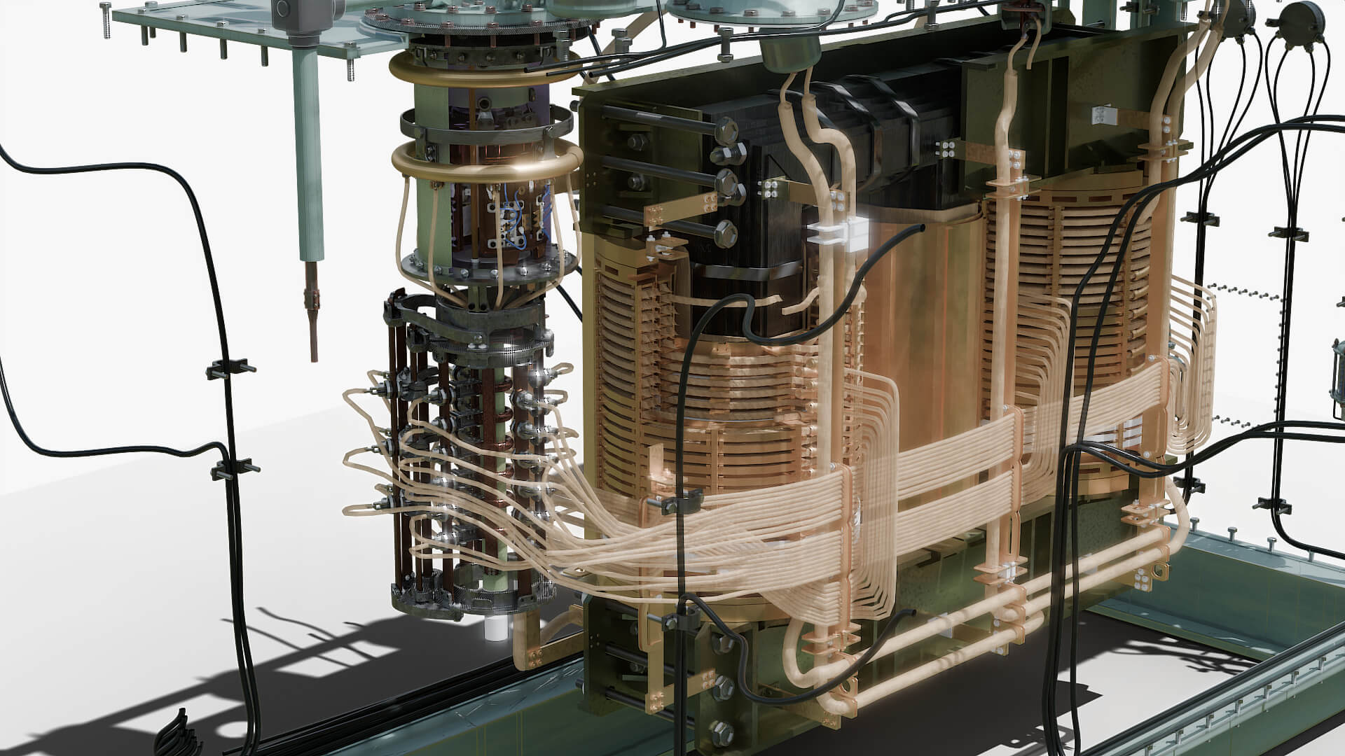 Inside Power Transformer Distribution 3D Model