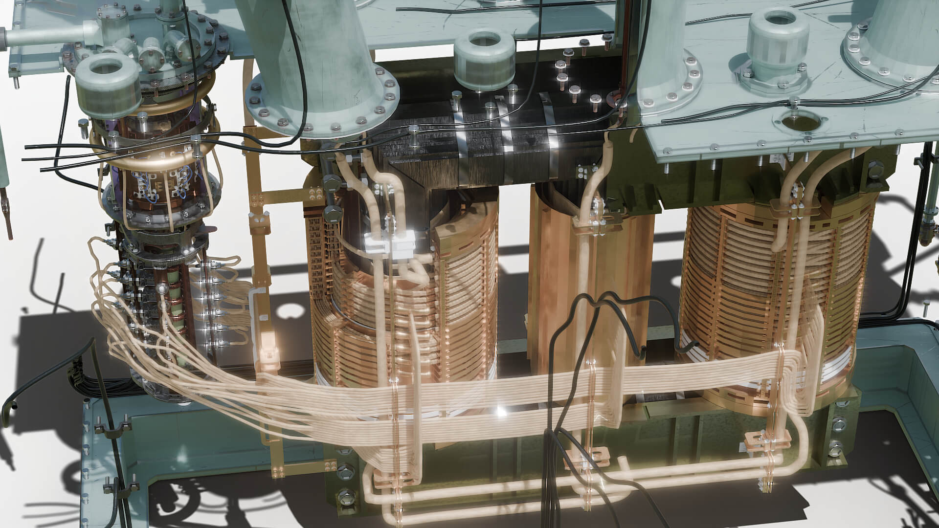 Inside Power Transformer Distribution 3D Model