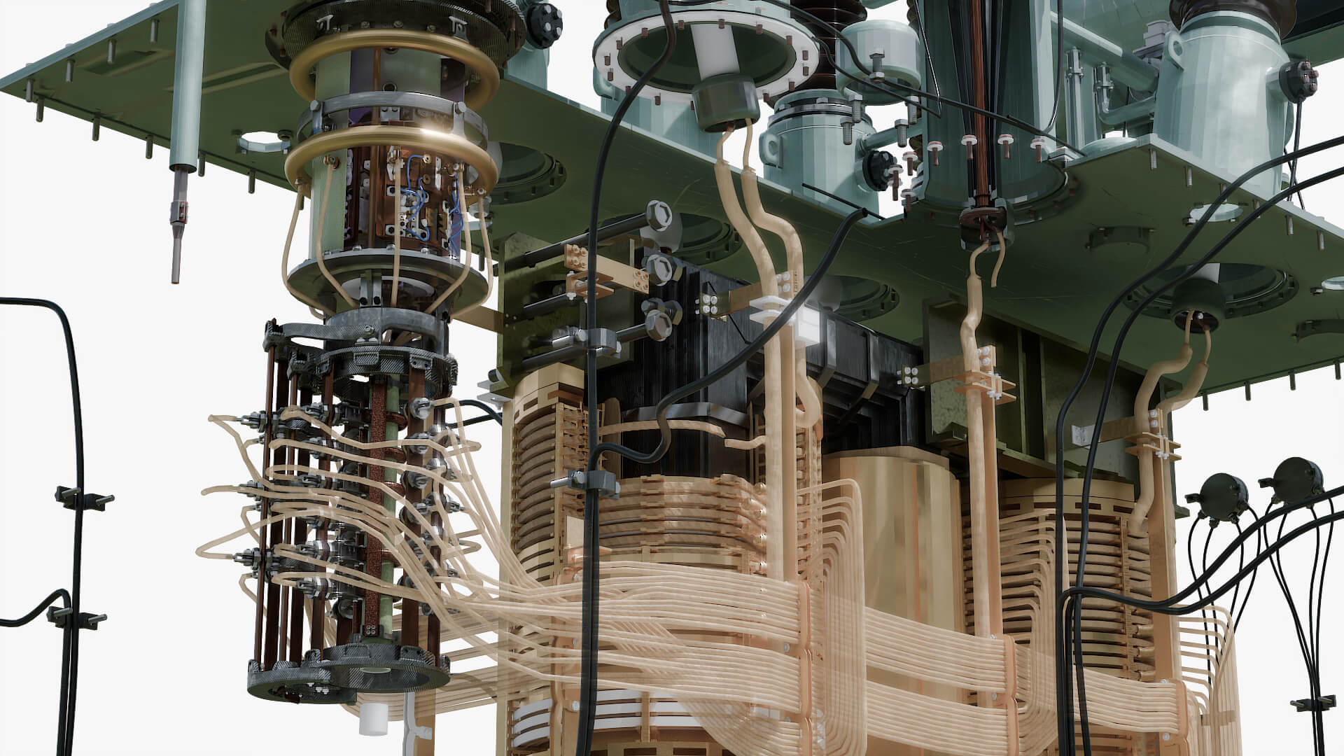 Inside Power Transformer Distribution 3D Model