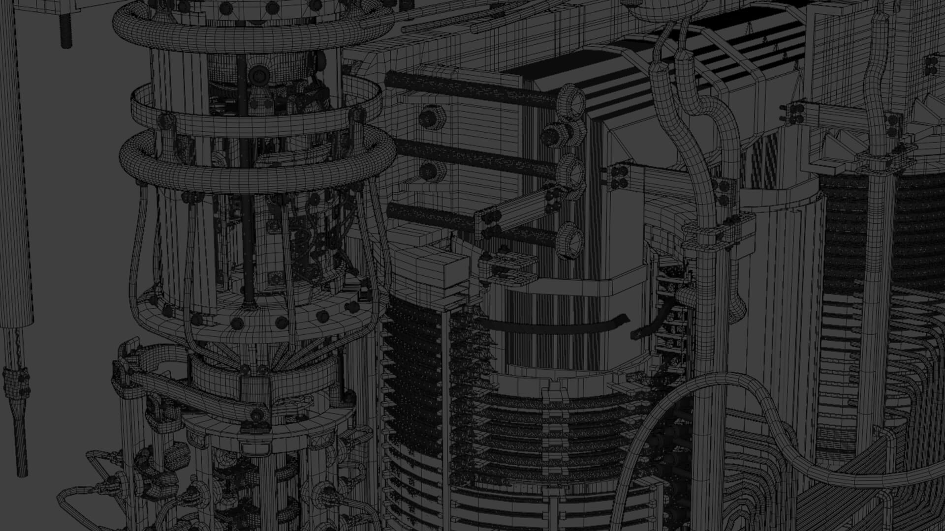 Inside Power Transformer Distribution 3D Model