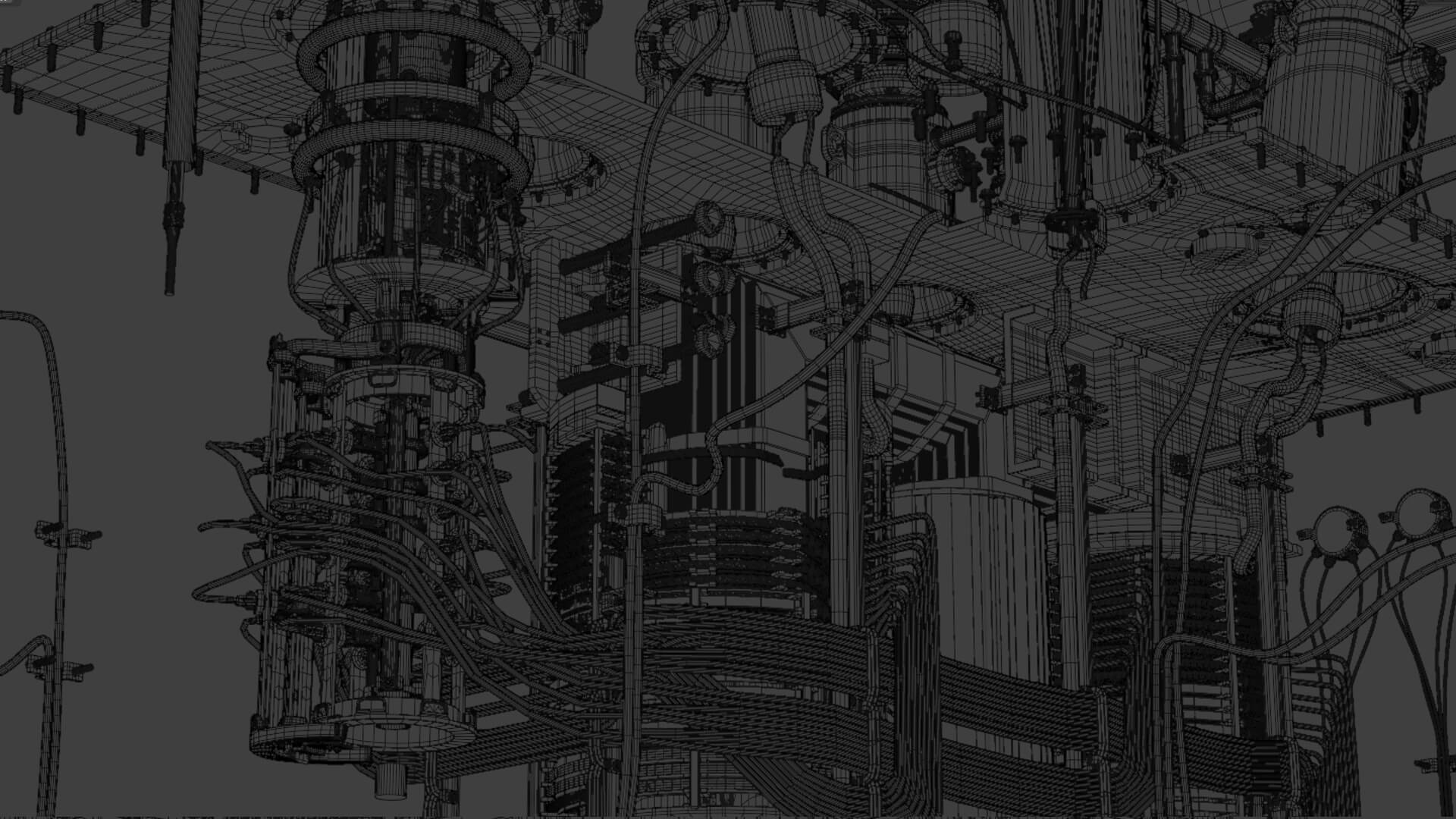 Inside Power Transformer Distribution 3D Model