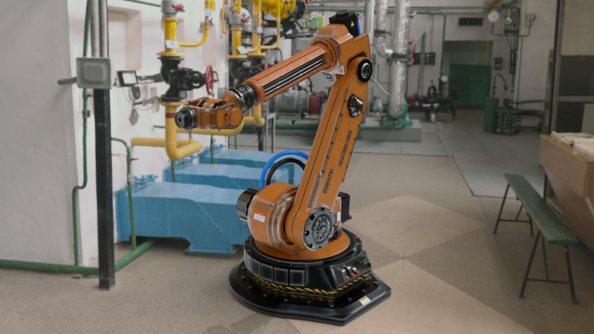 Robotic Arm Rigged 3D Model