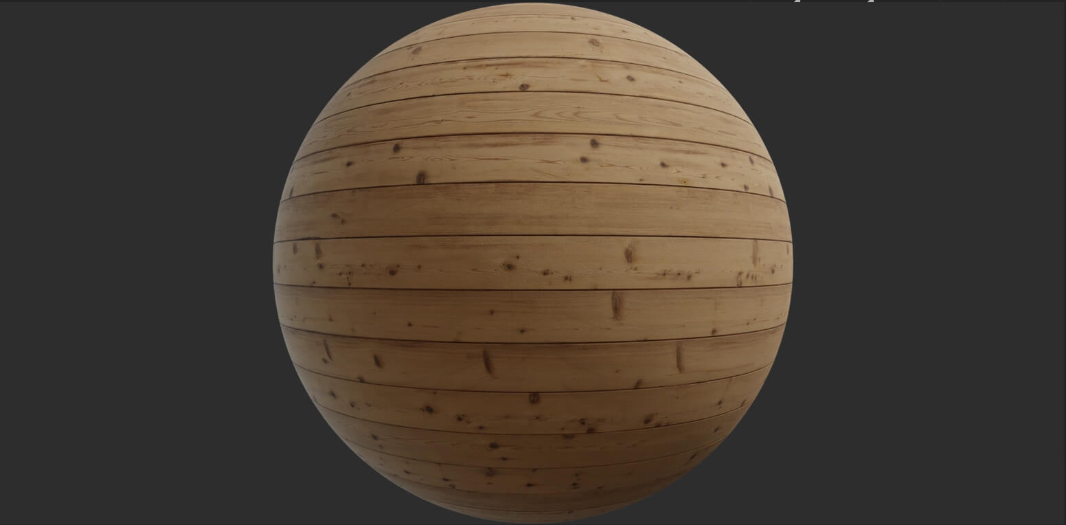 Hinoki Wood Planks 3D Texture