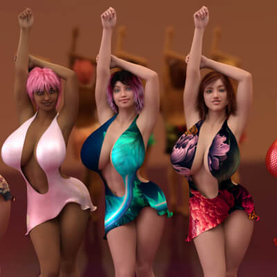 Cannes Mini Dress - Five Materials 3D Wallpaper