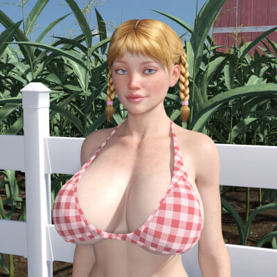 Daisy Mae on the farm 3D Wallpaper