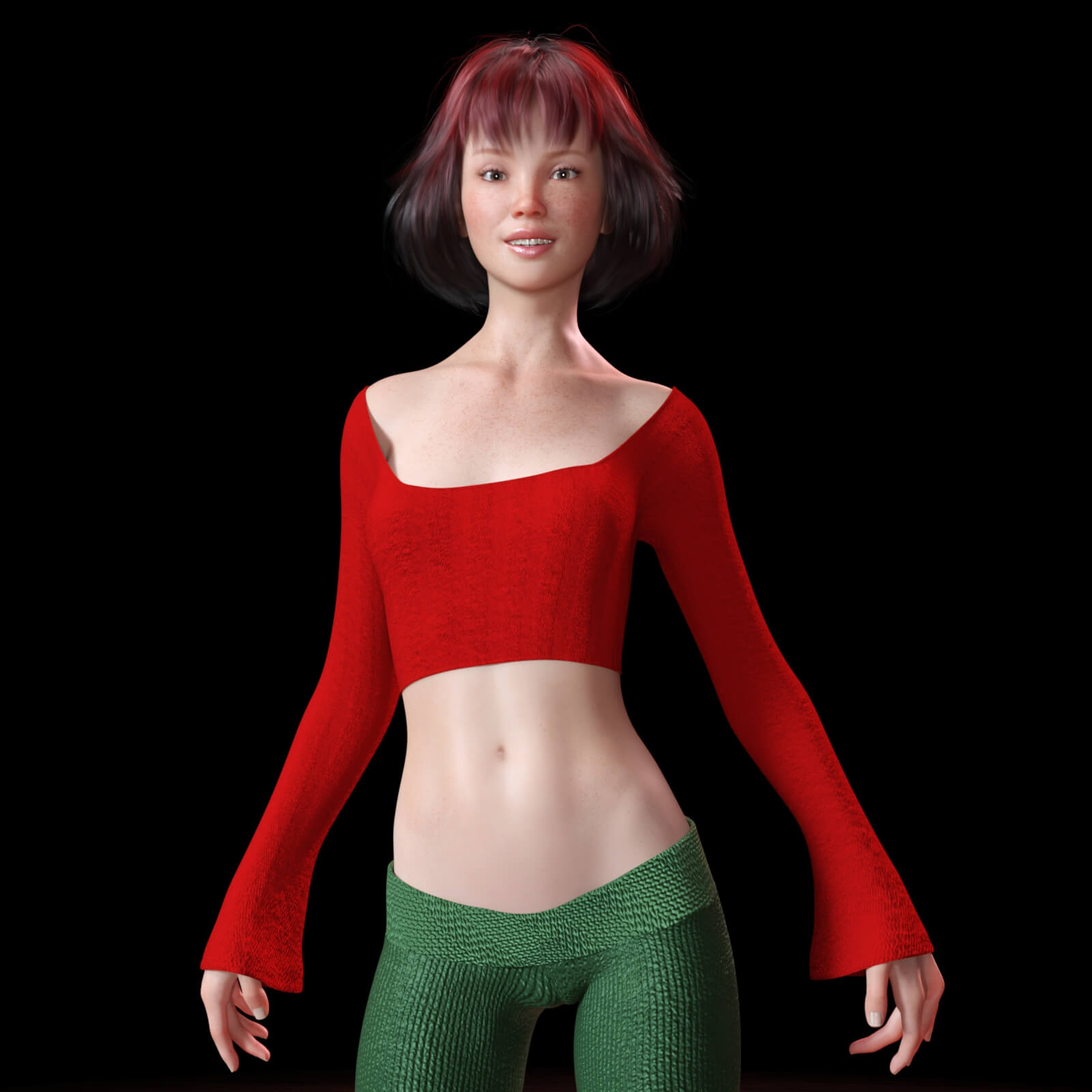 Winter Materials for Autumn Crop Top Sweater for G8F Daz Content