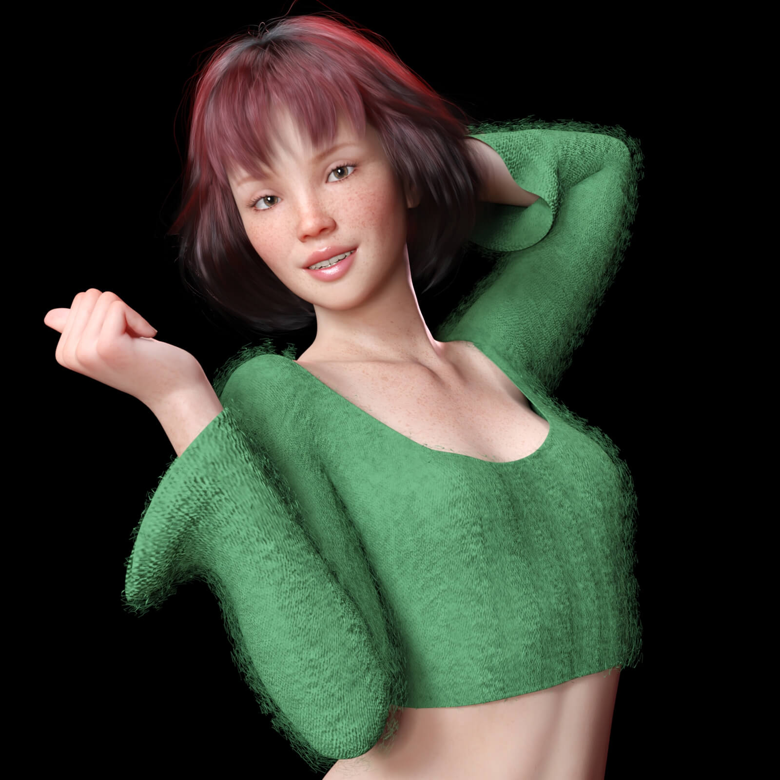 Winter Materials for Autumn Crop Top Sweater for G8F Daz Content