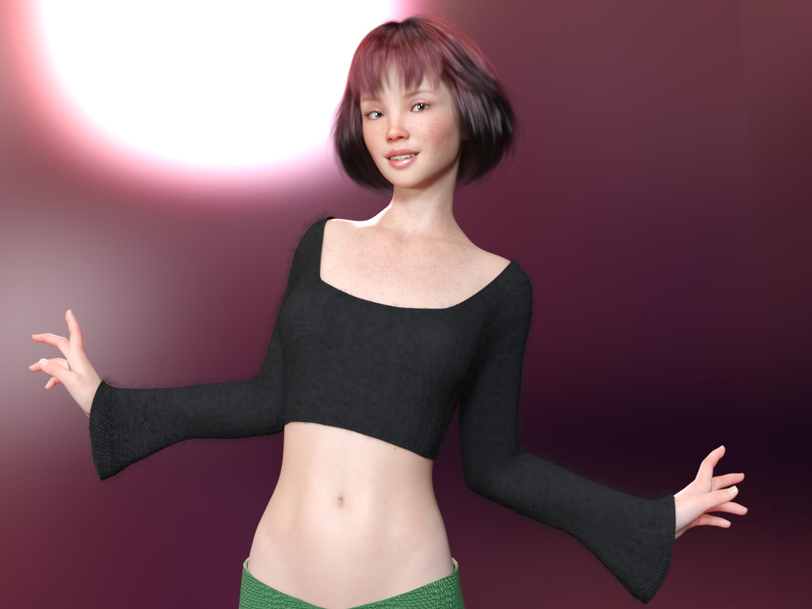 Winter Materials for Autumn Crop Top Sweater for G8F Daz Content