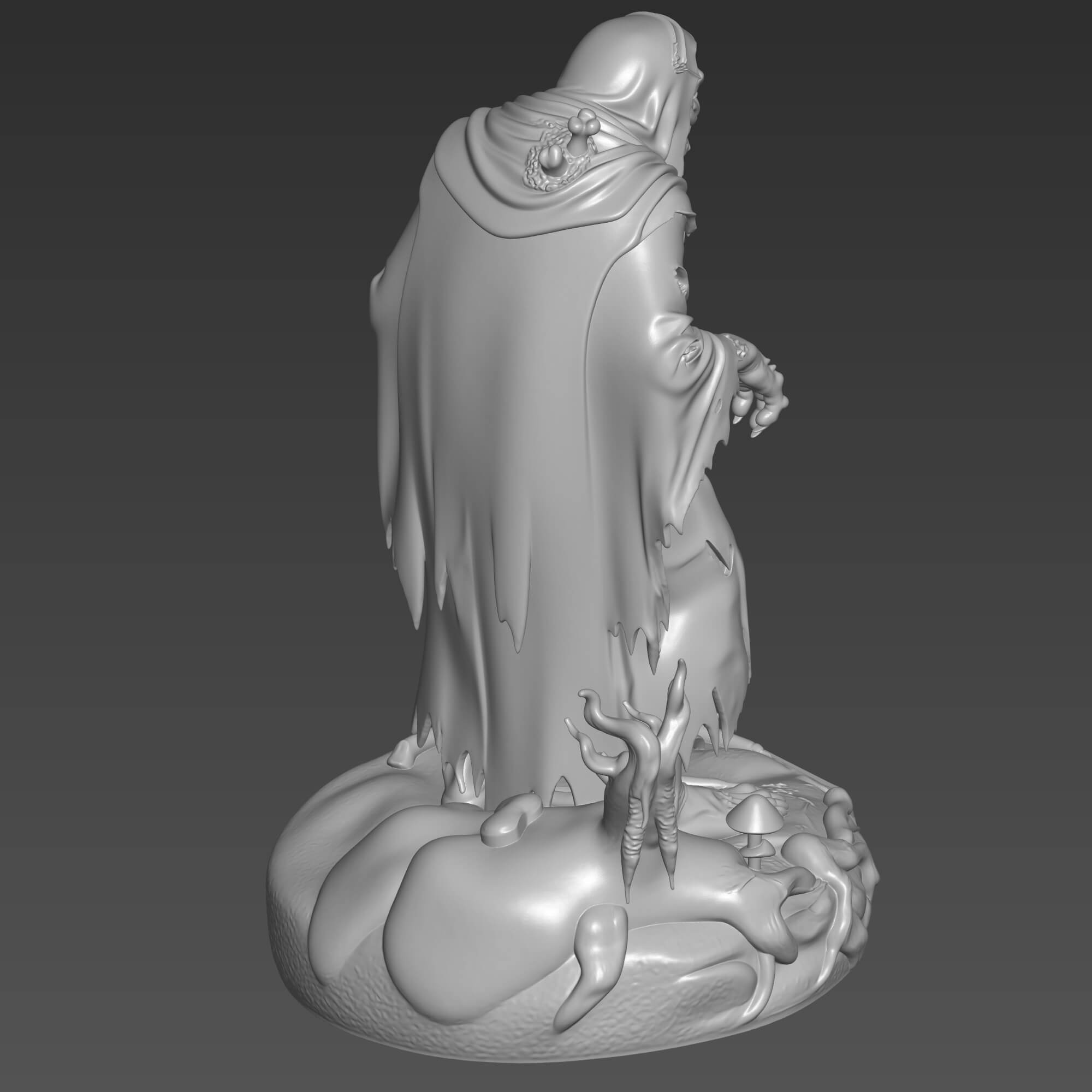 Baba Yaga 3D STL File - Forest Witch Miniature 3D Model