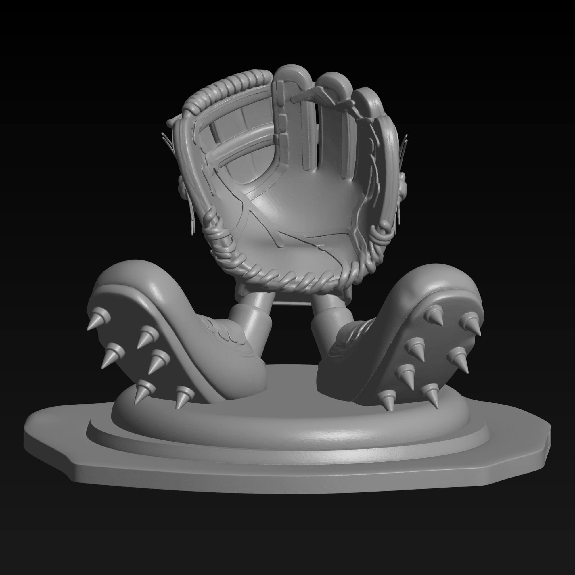 Baseball Glove and Cleats Character 3D STL File 3D Model