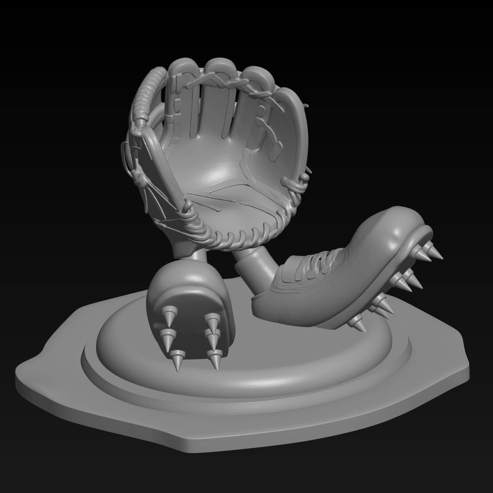 Baseball Glove and Cleats Character 3D STL File 3D Model