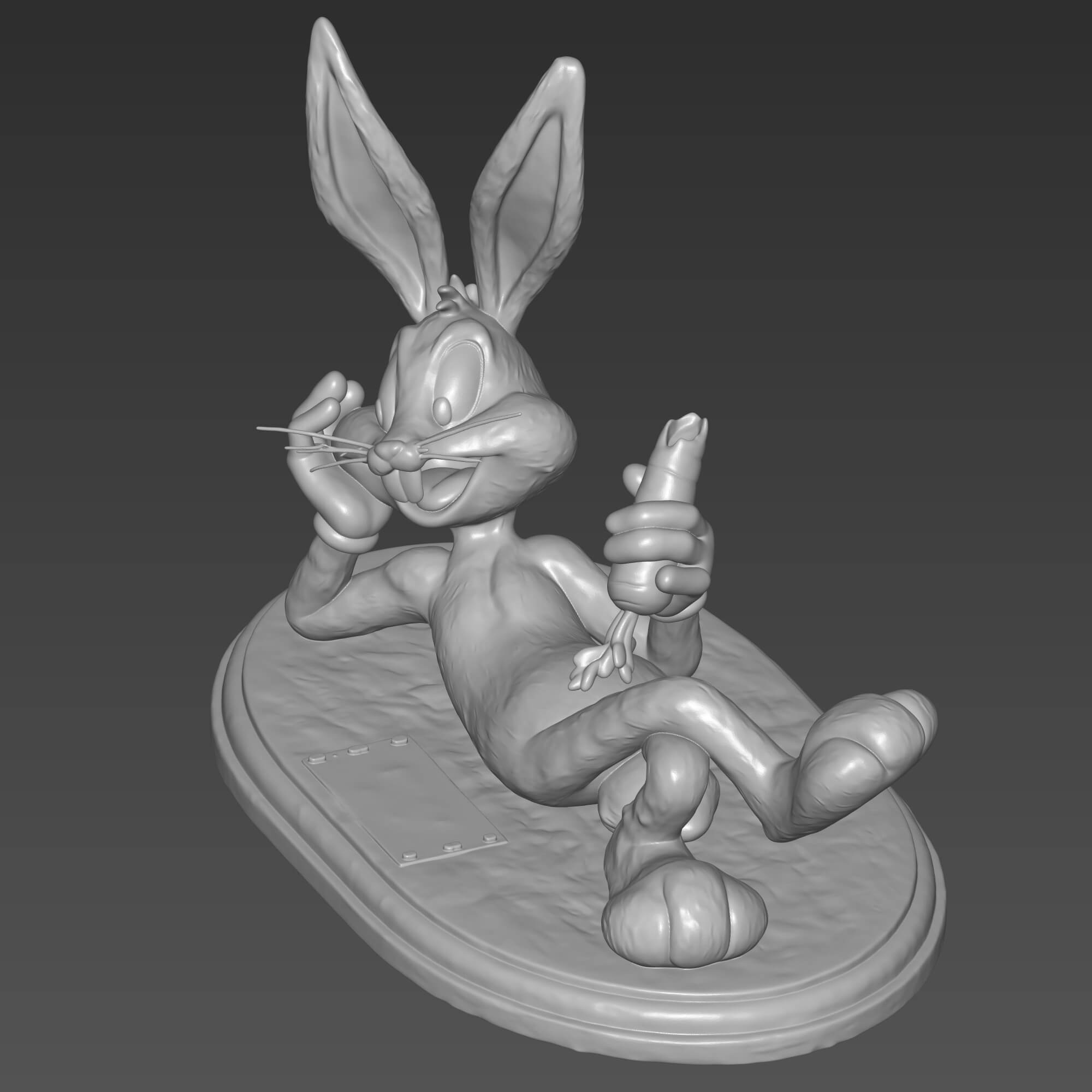 Bugs Bunny 3D STL File for FDM Printing 3D Model