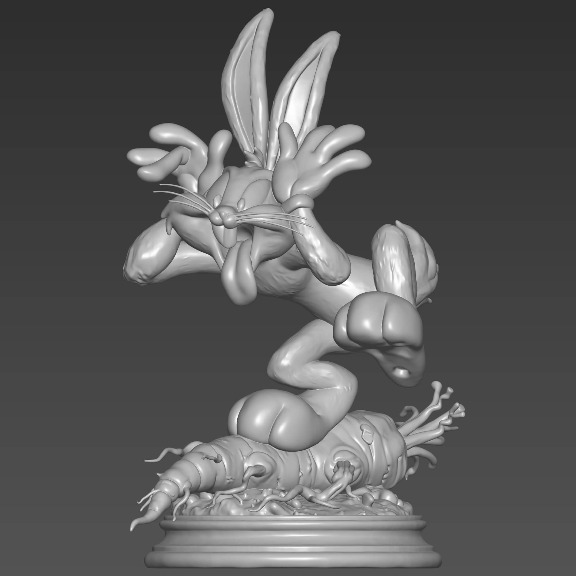 Bugs Bunny 3D STL File Looney Tunes Figurine 3D Model