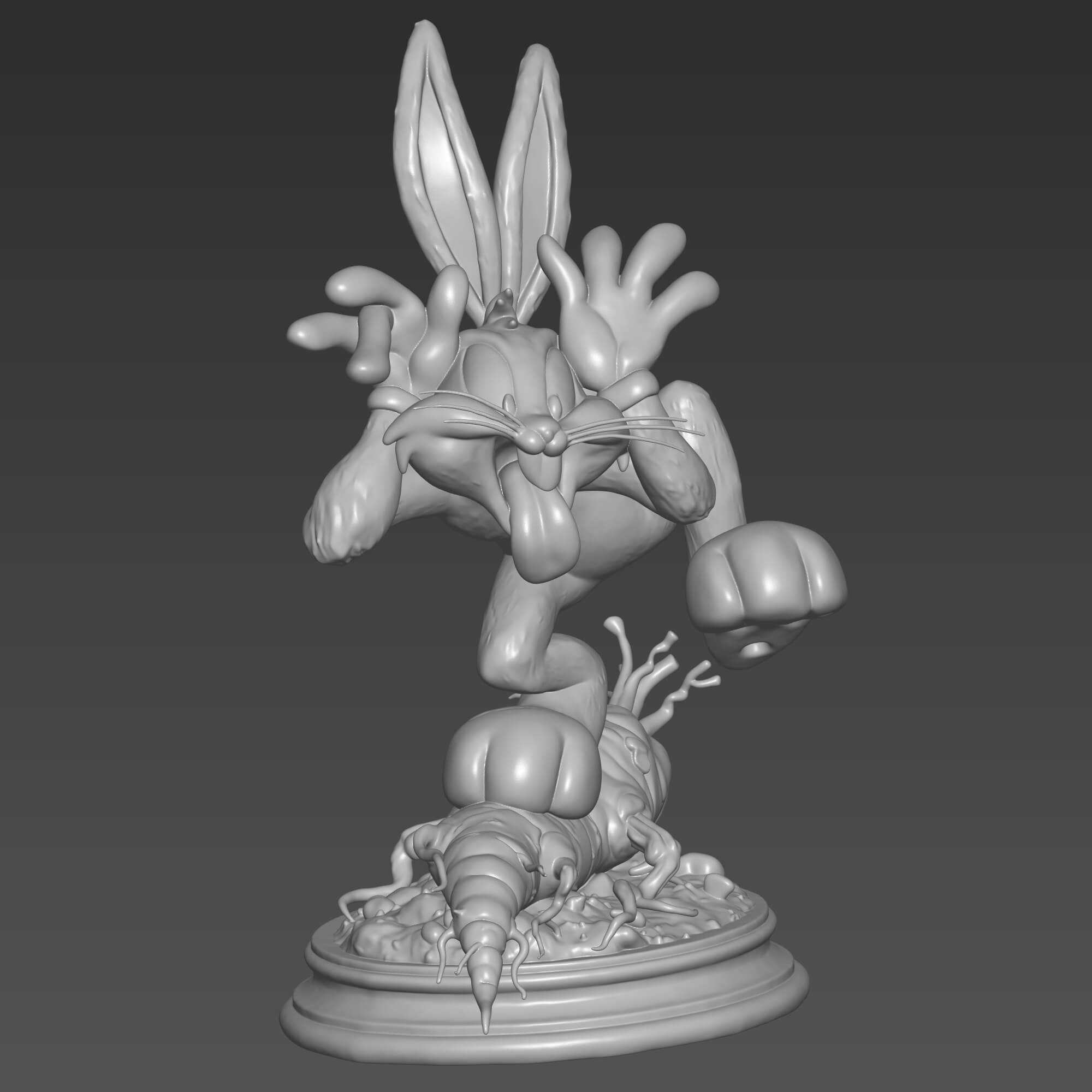 Bugs Bunny 3D STL File Looney Tunes Figurine 3D Model