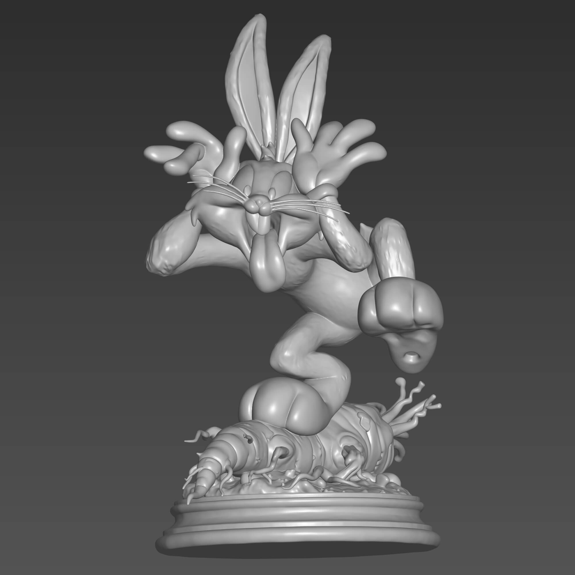 Bugs Bunny 3D STL File Looney Tunes Figurine 3D Model