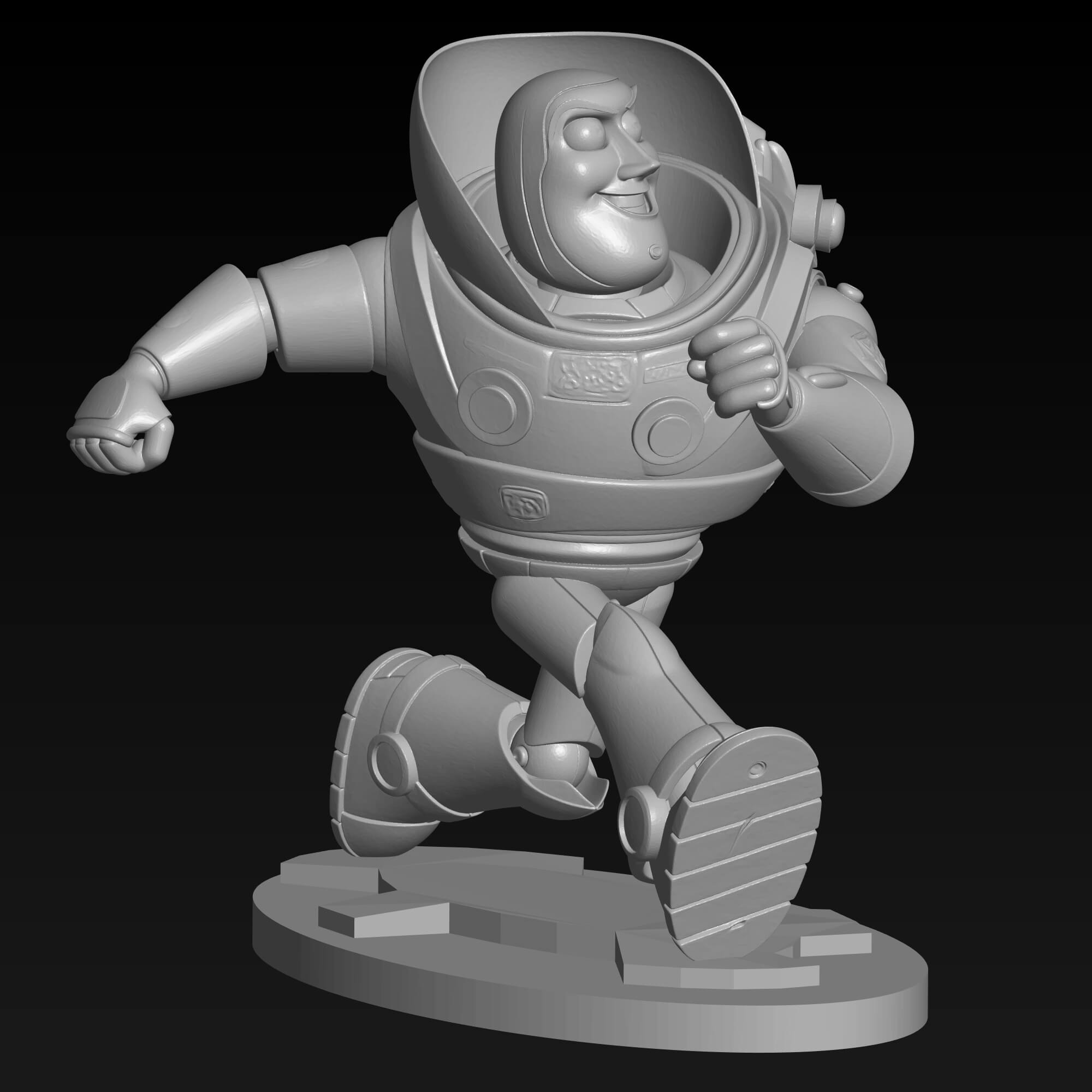Buzz Lightyear Running 3D Print STL File 3D Model