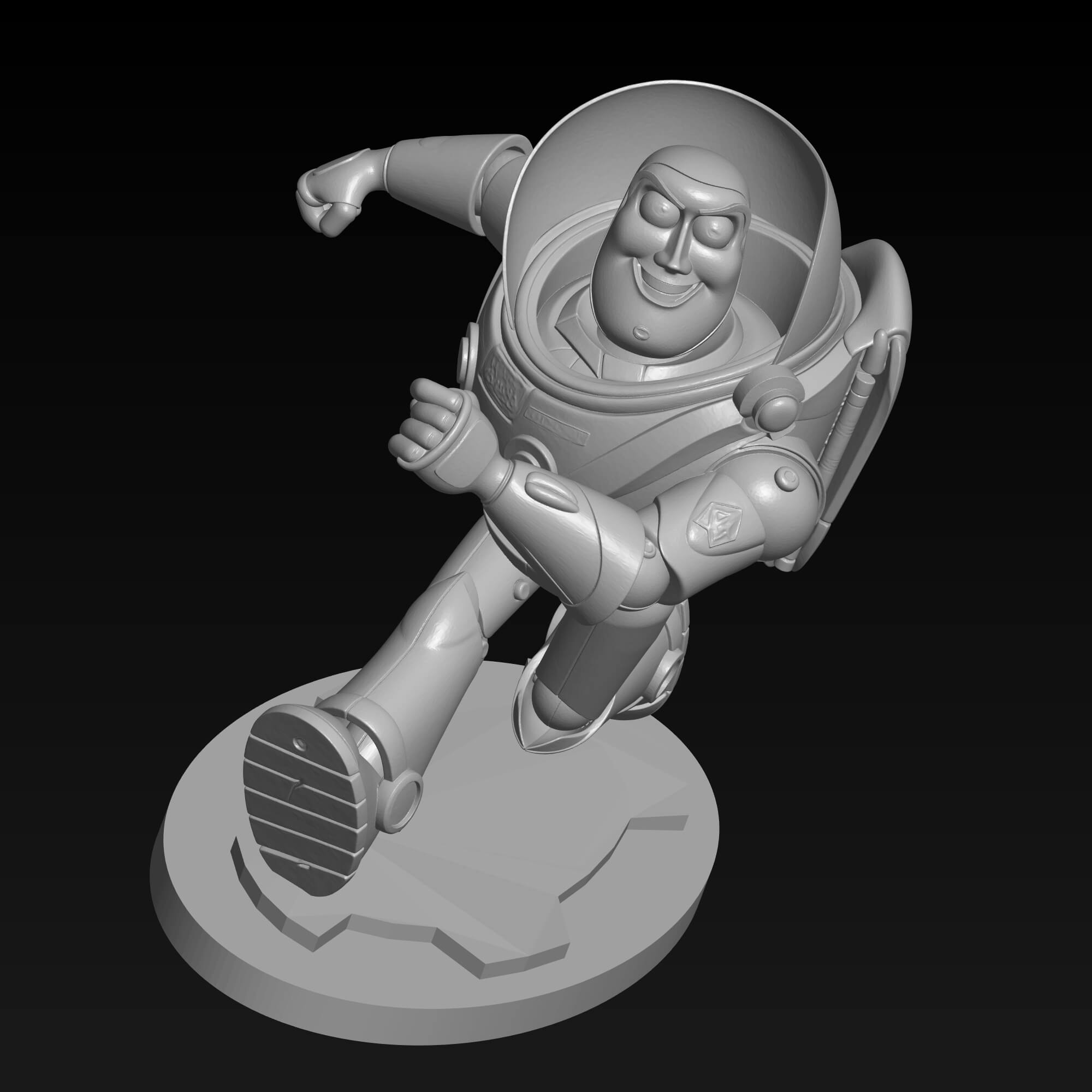 Buzz Lightyear Running 3D Print STL File 3D Model
