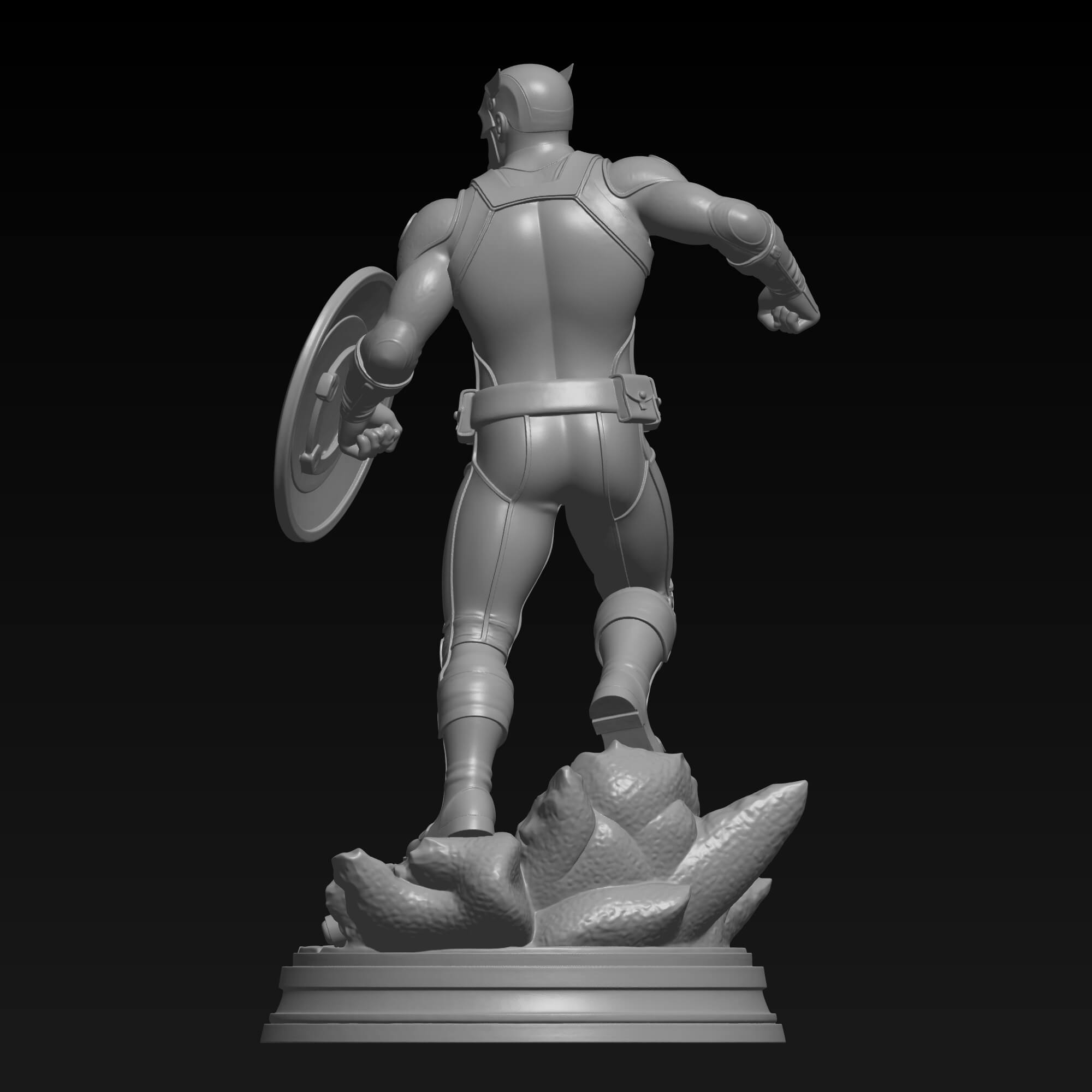Captain America STL File for 3D Printing Avenger Superhero 3D Model