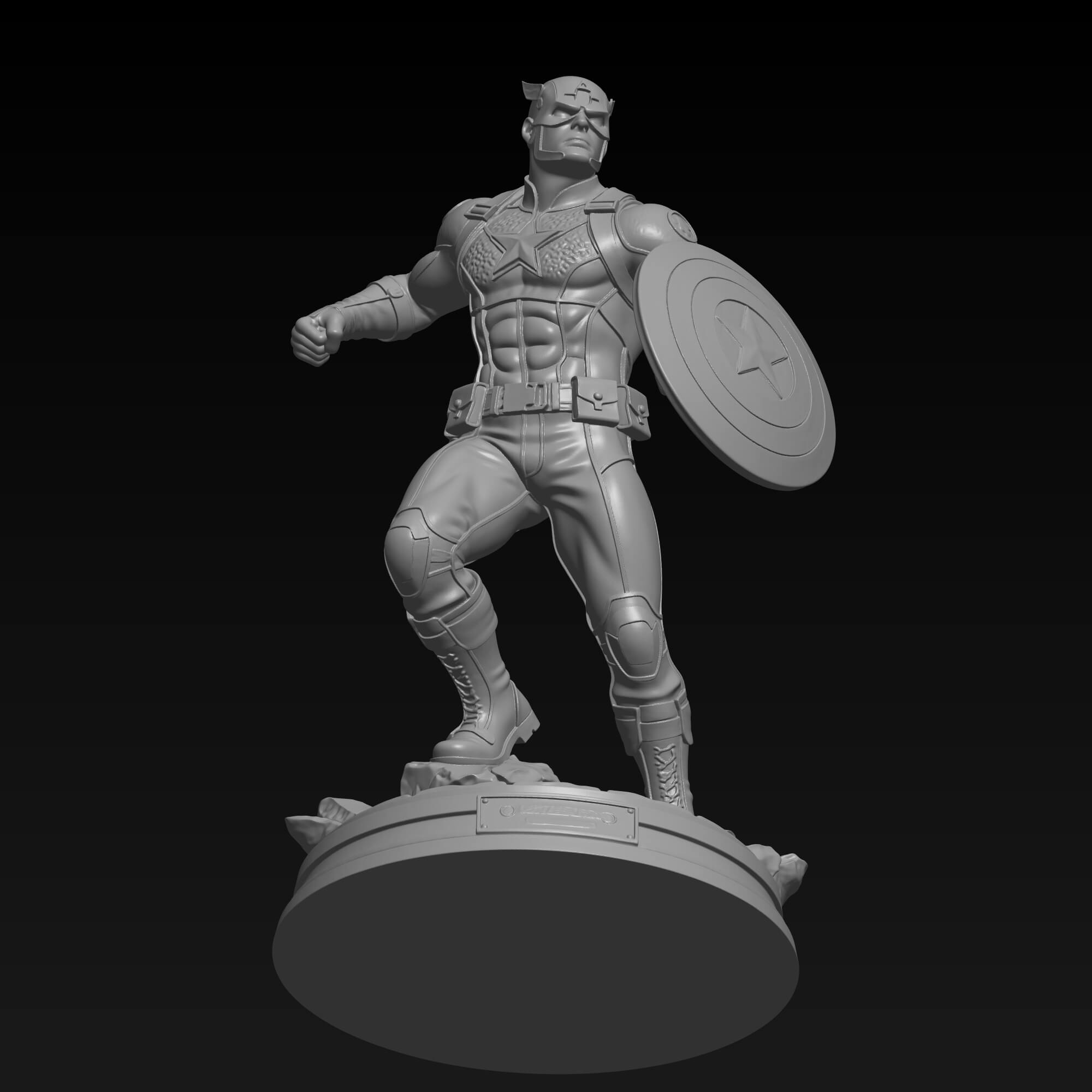 Captain America STL File for 3D Printing Avenger Superhero 3D Model