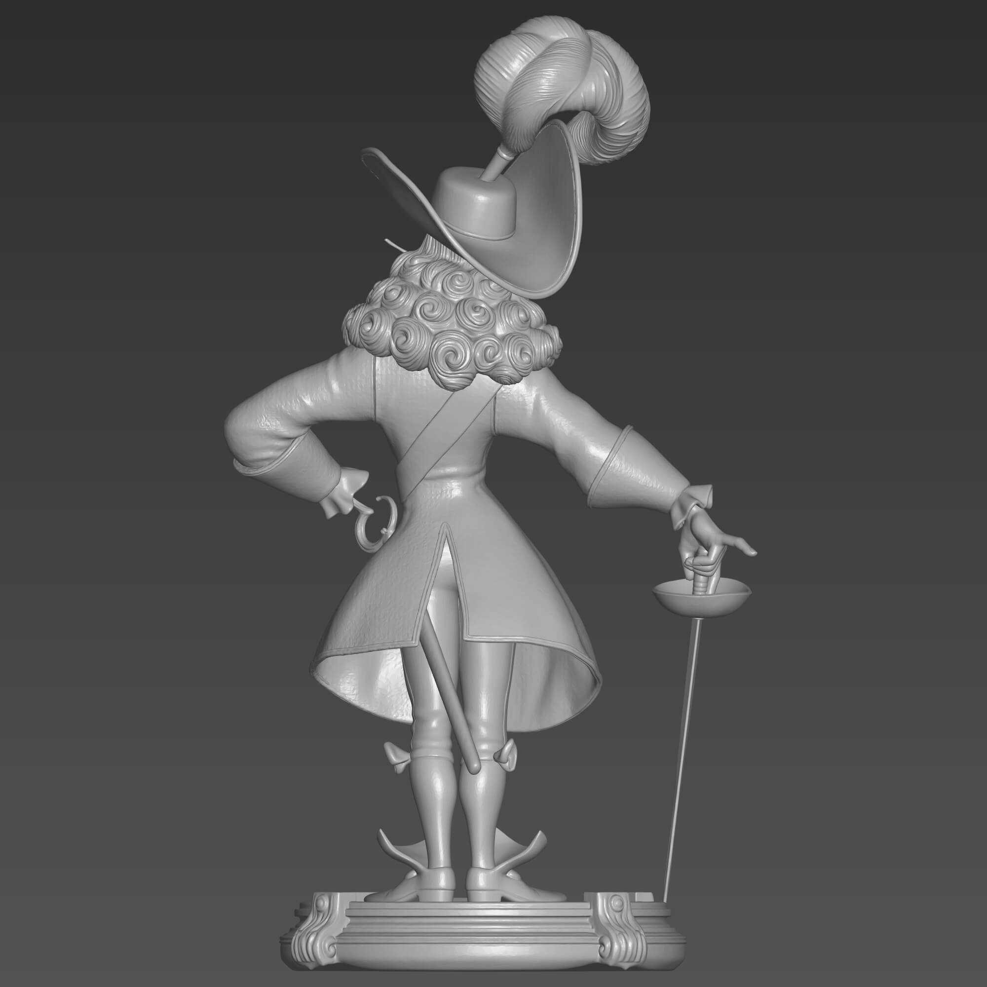 Captain Hook STL File 3D Printable Villain Figurine 3D Model