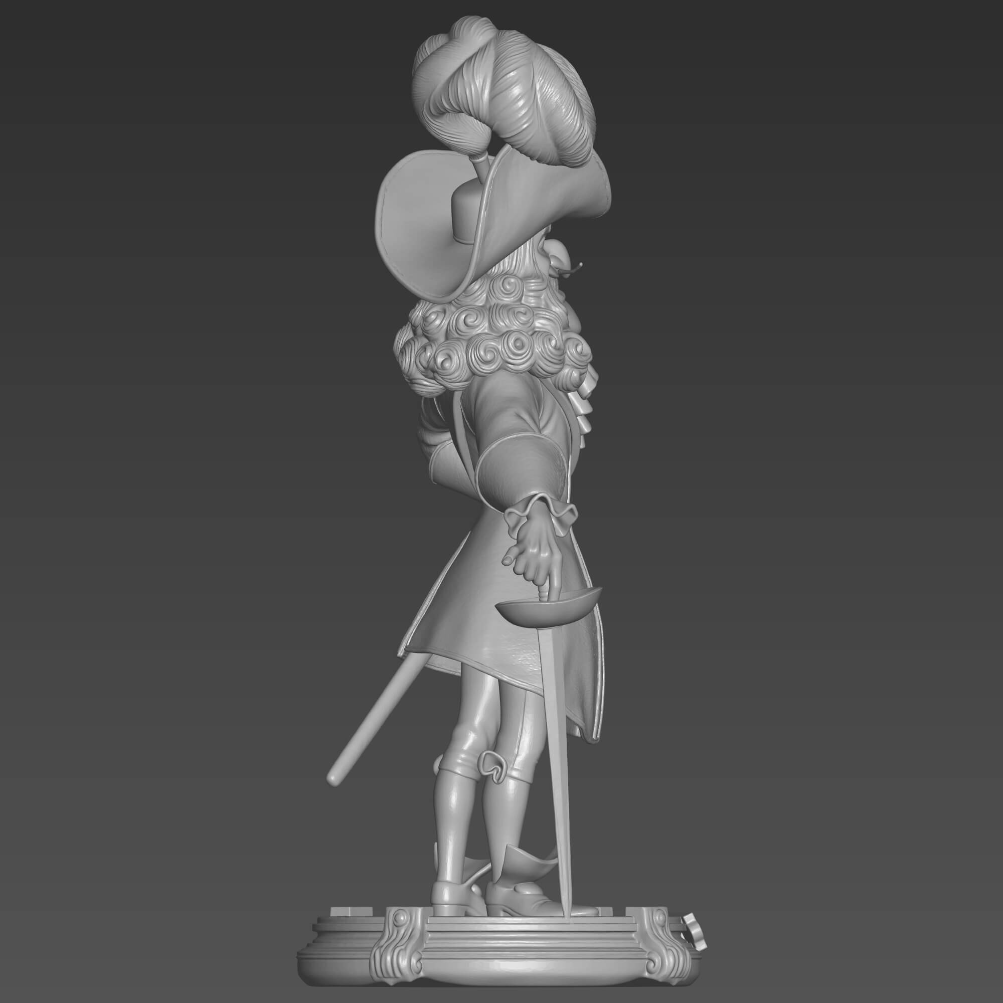 Captain Hook STL File 3D Printable Villain Figurine 3D Model