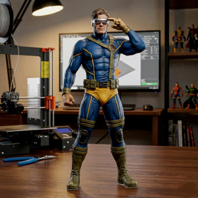 Cyclops 3D STL File Scott Summers Marvel Figure