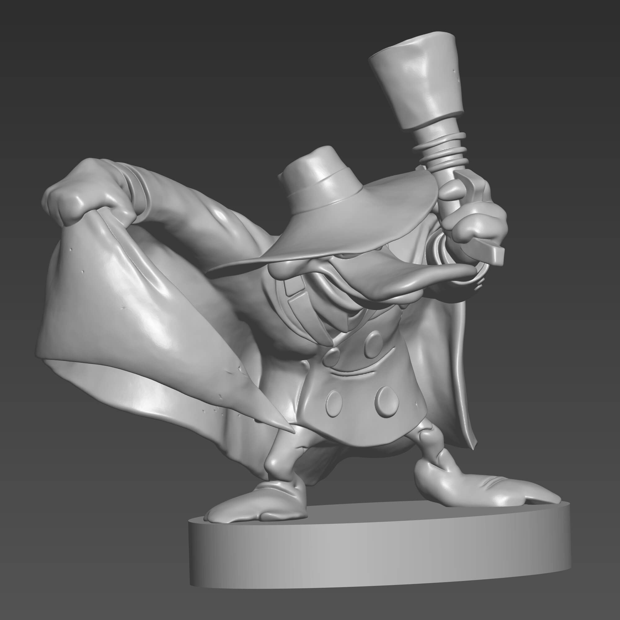 Darkwing Duck 3D STL File Lets Get Dangerous Duck Figure 3D Model