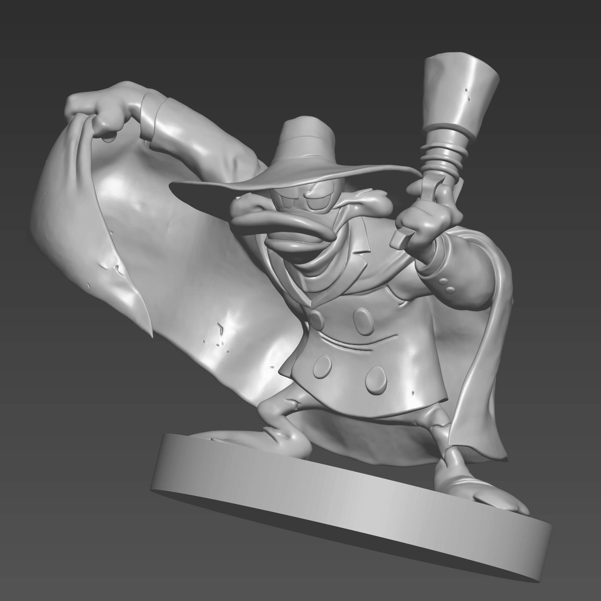 Darkwing Duck 3D STL File Lets Get Dangerous Duck Figure 3D Model