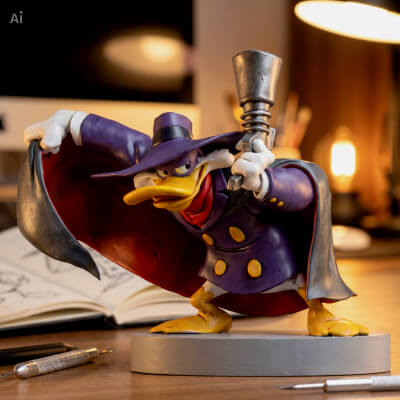 Darkwing Duck 3D STL File Let's Get Dangerous Duck Figure