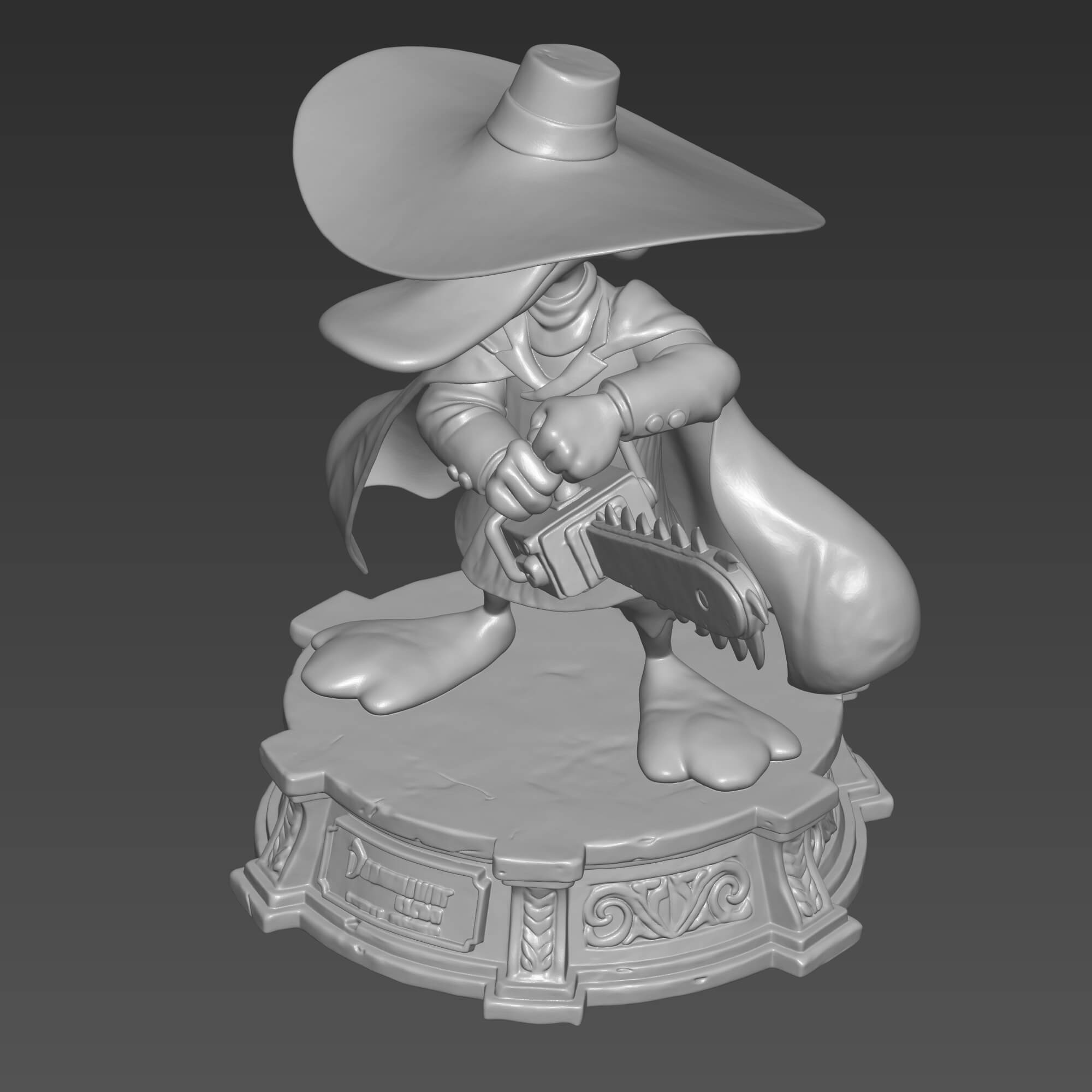 Darkwing Duck Chainsaw STL File for 3D Printing 3D Model