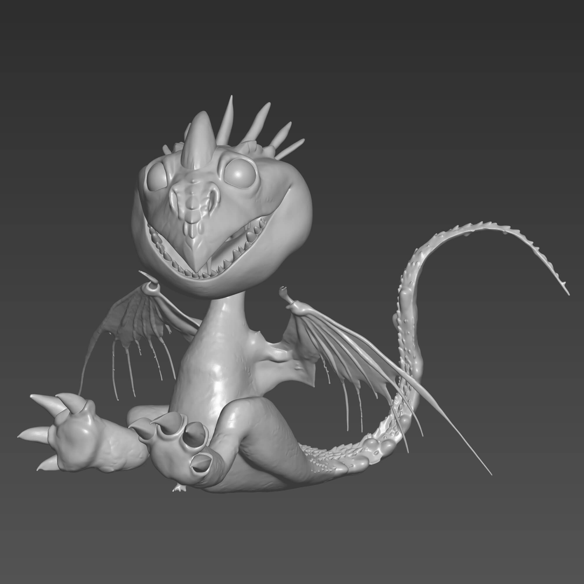 Deadly Nadder Baby Dragon 3D STL File 3D Model
