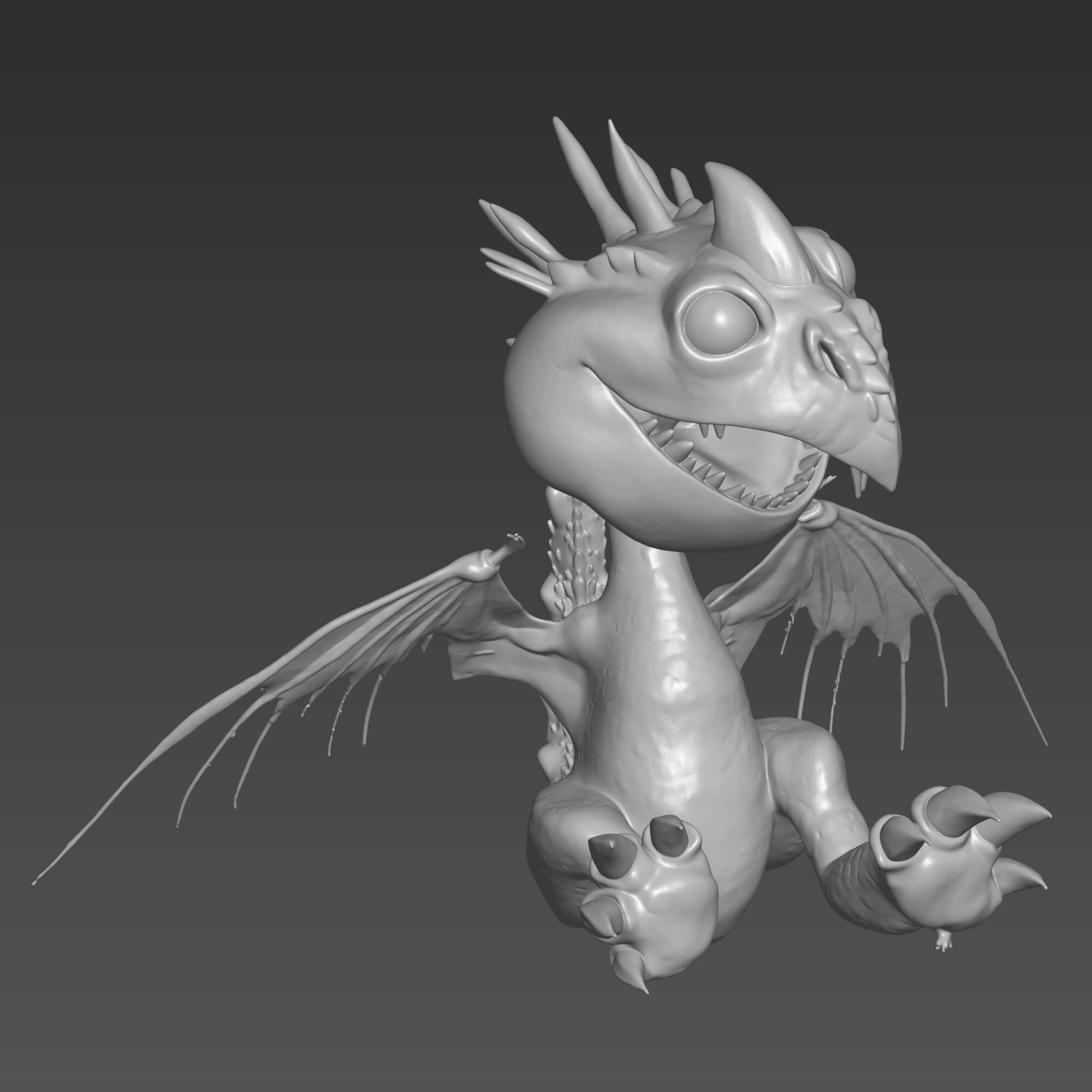 Deadly Nadder Baby Dragon 3D STL File 3D Model