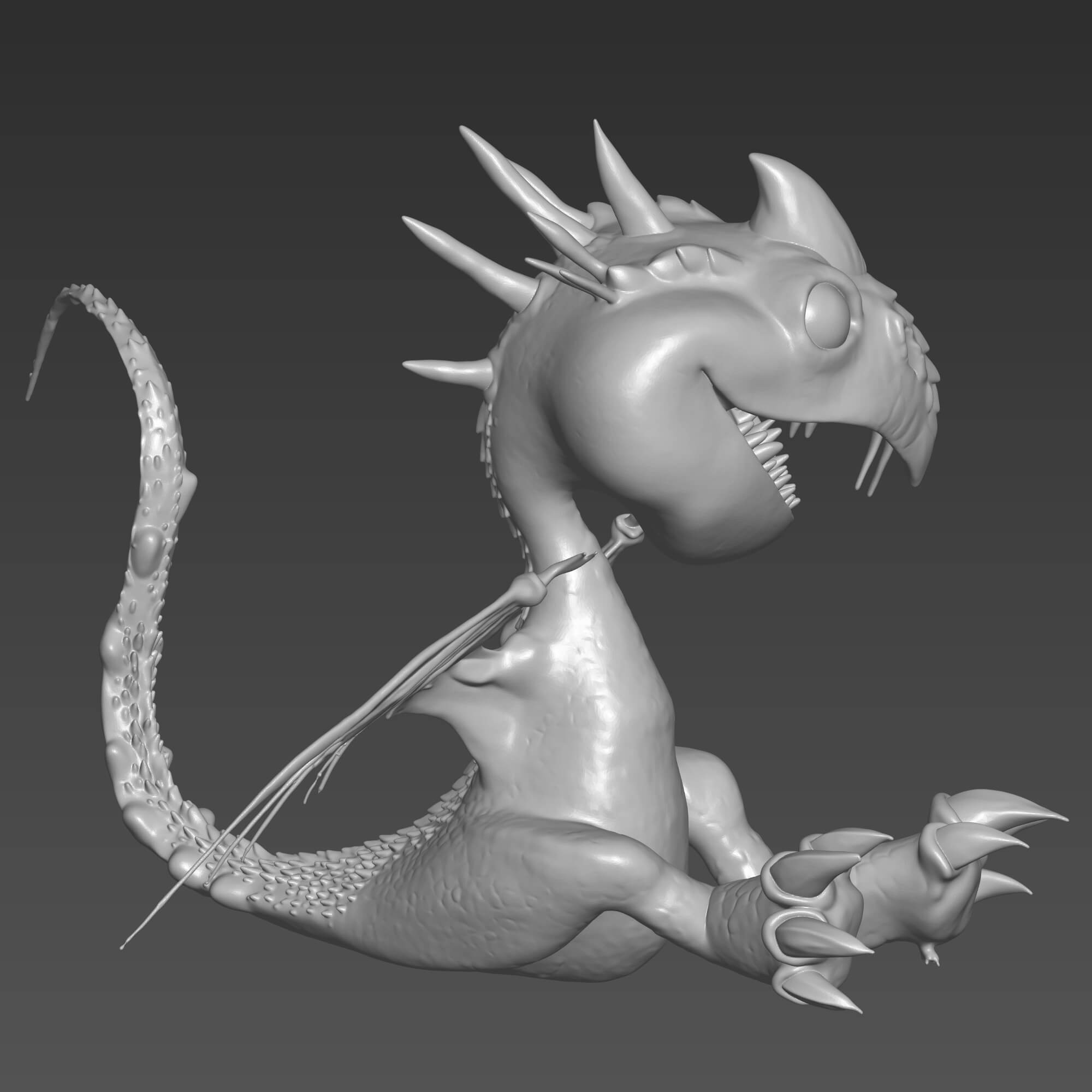 Deadly Nadder Baby Dragon 3D STL File 3D Model