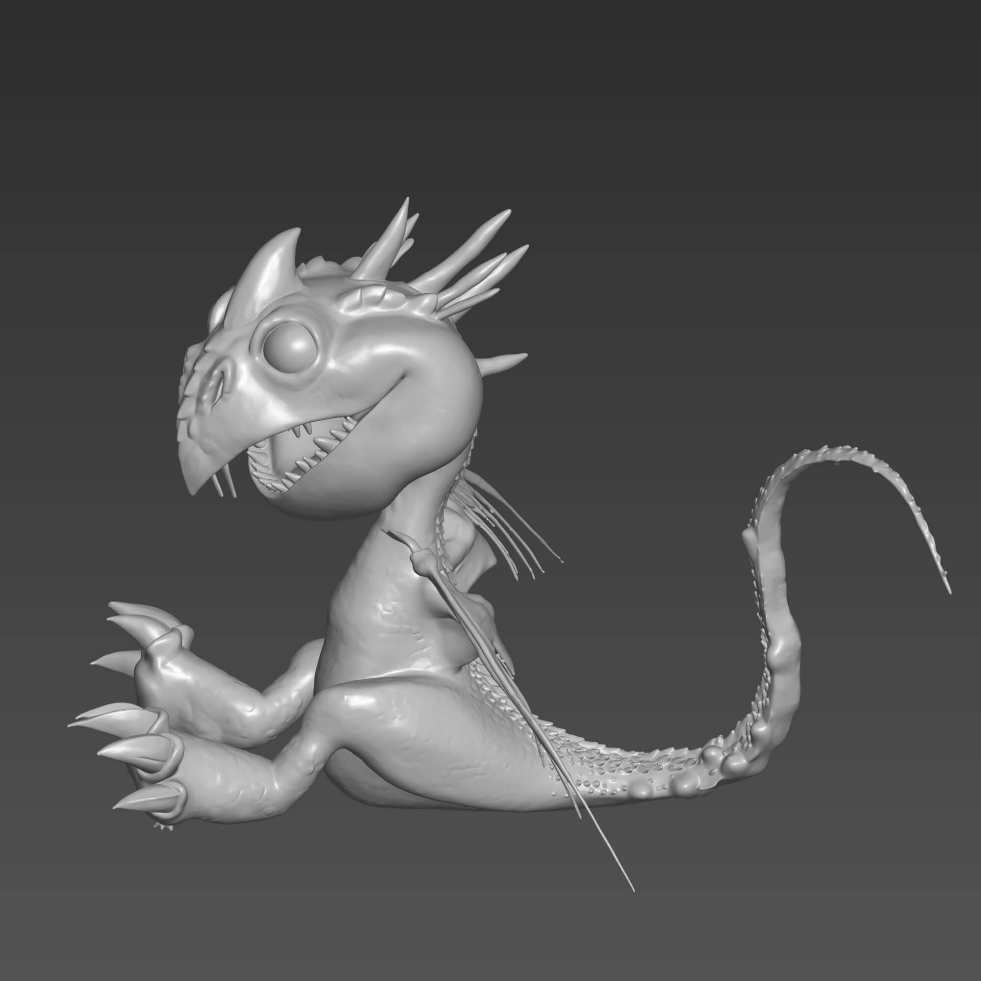 Deadly Nadder Baby Dragon 3D STL File 3D Model