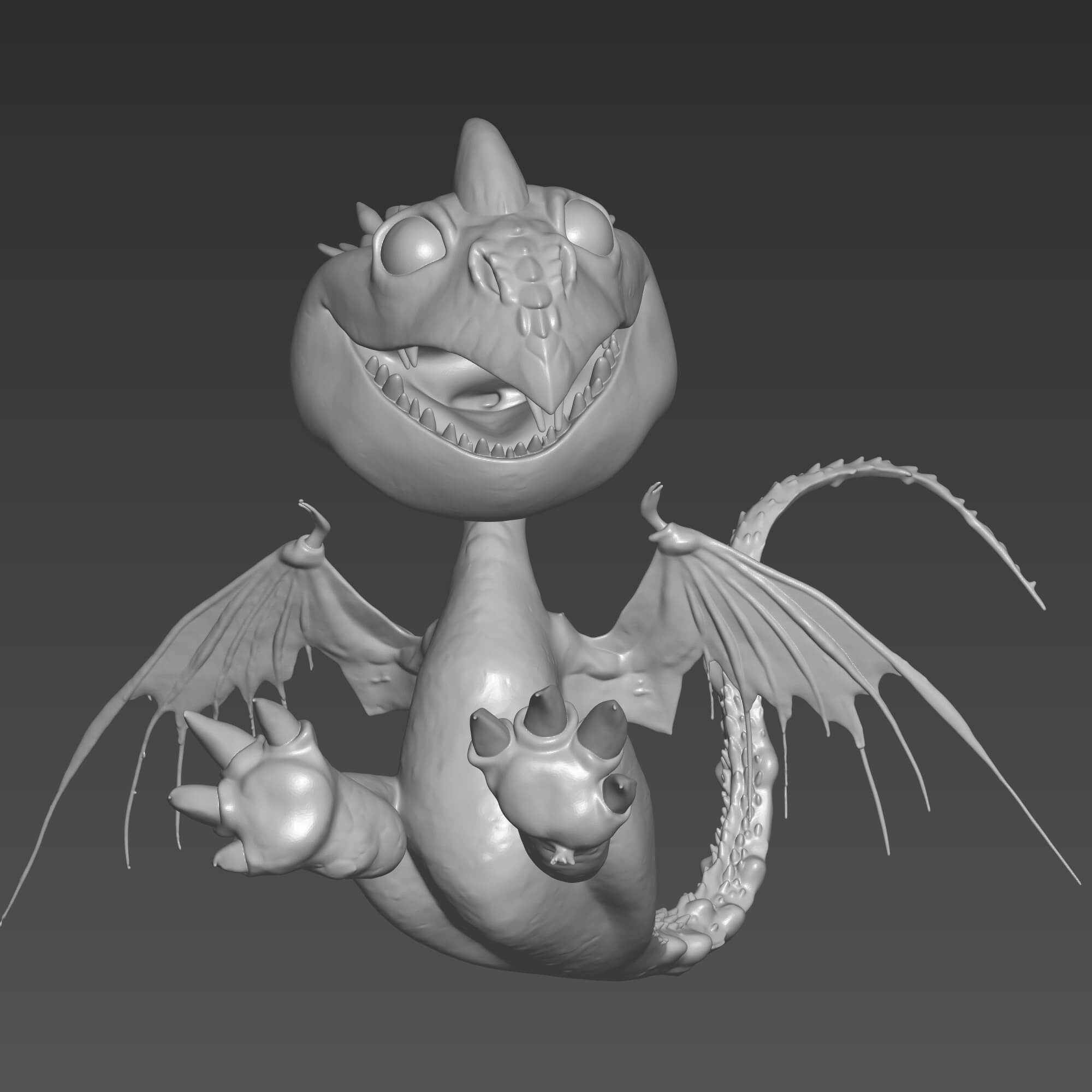 Deadly Nadder Baby Dragon 3D STL File 3D Model