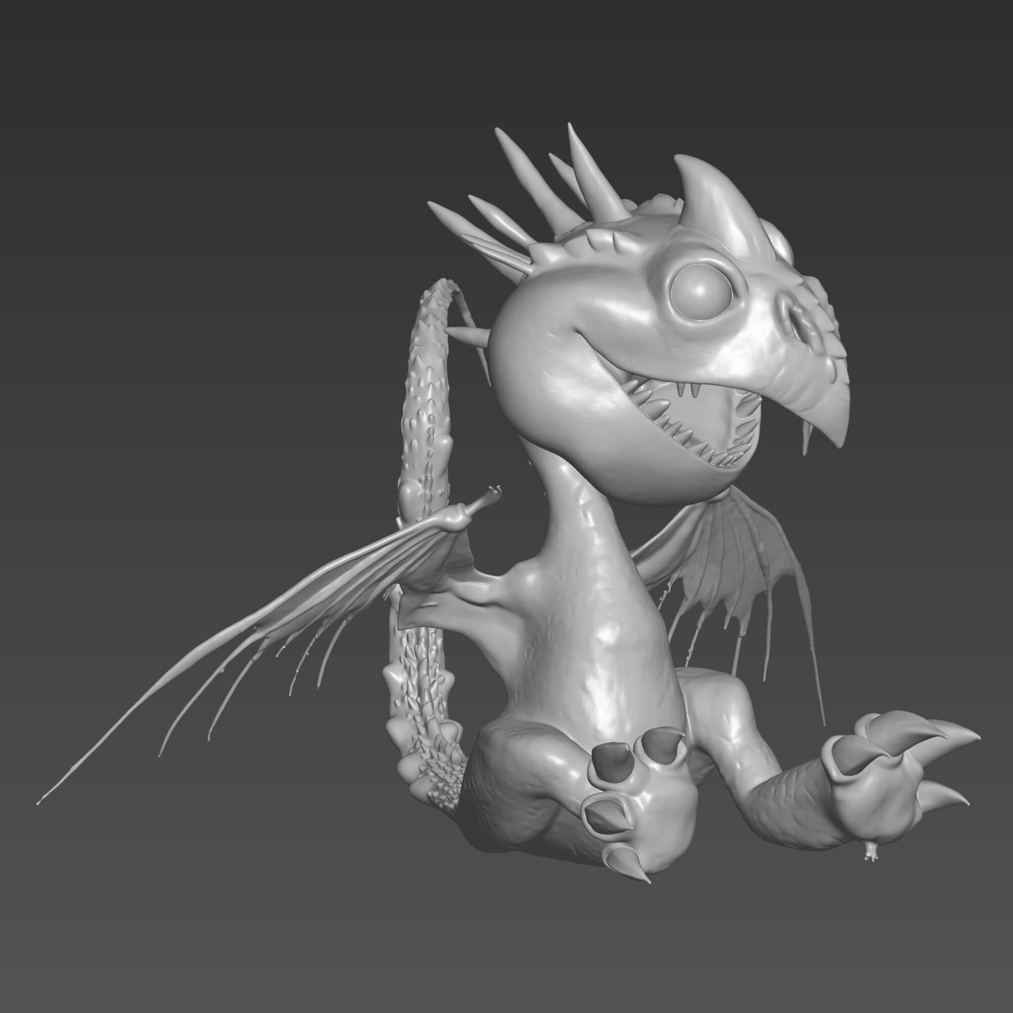 Deadly Nadder Baby Dragon 3D STL File 3D Model