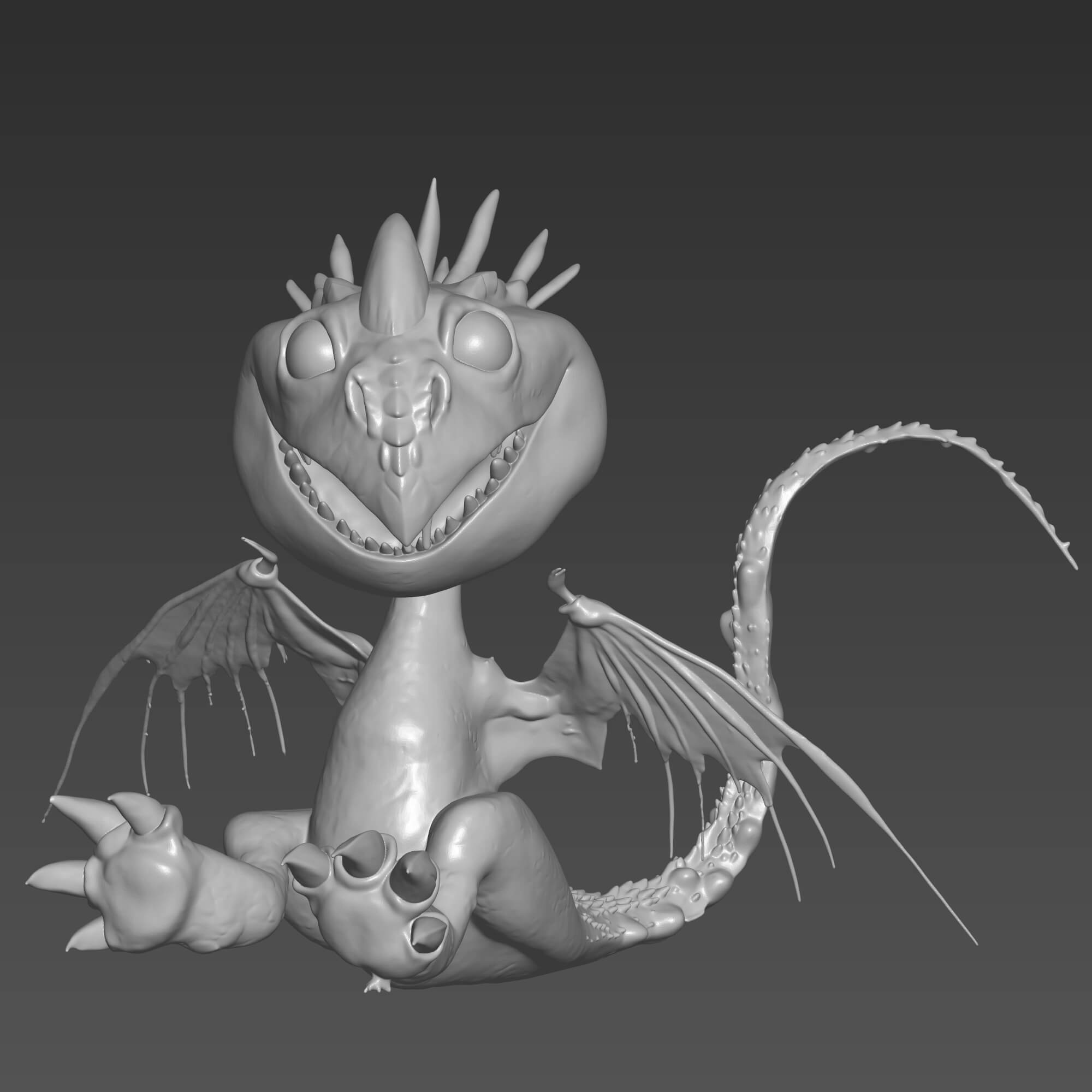 Deadly Nadder Baby Dragon 3D STL File 3D Model