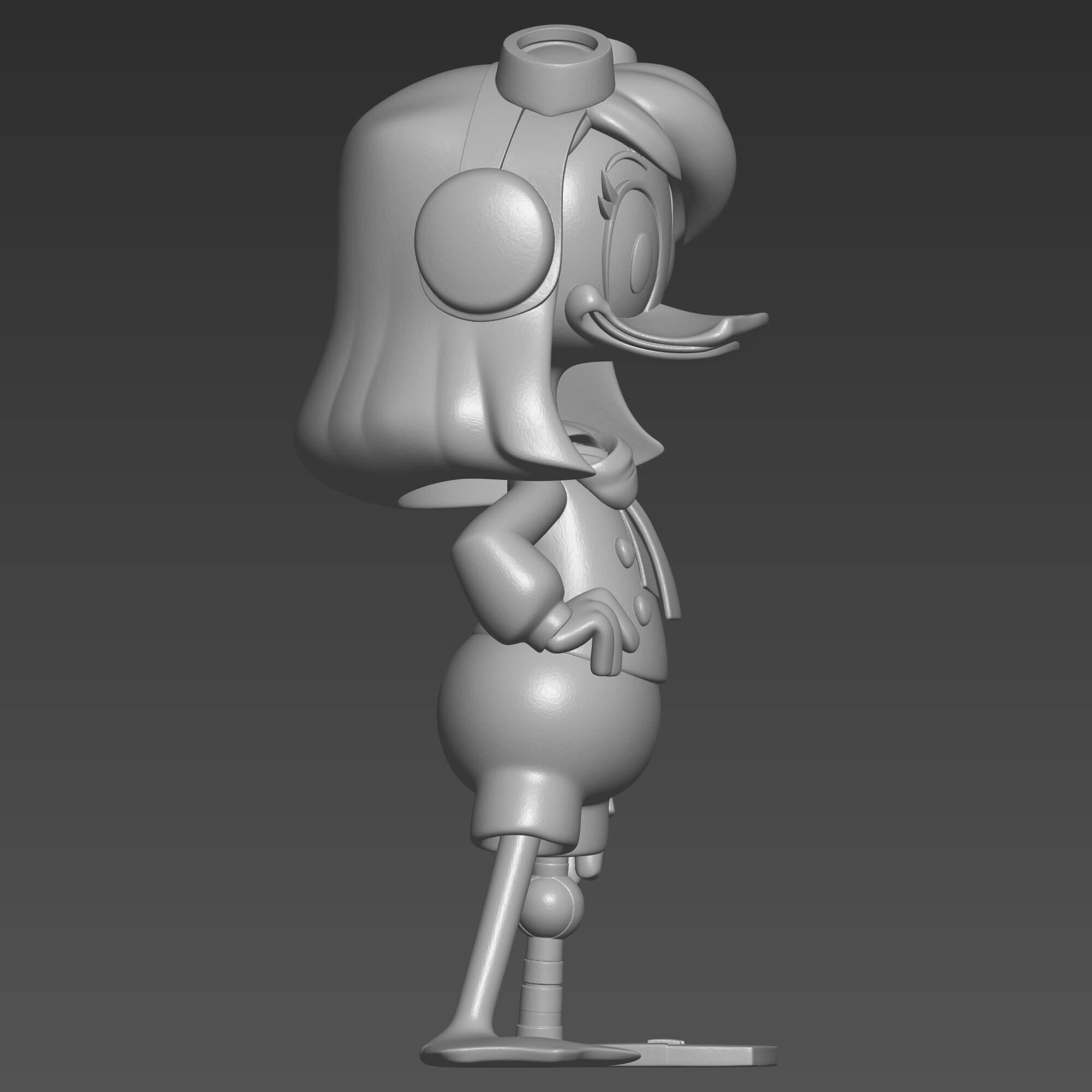 Della Duck 3D STL File Cartoon Character Sculpture 3D Model