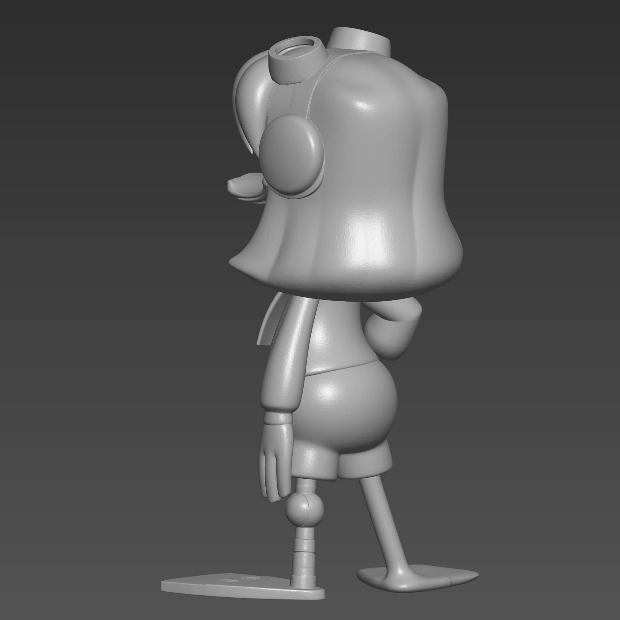 Della Duck 3D STL File Cartoon Character Sculpture 3D Model