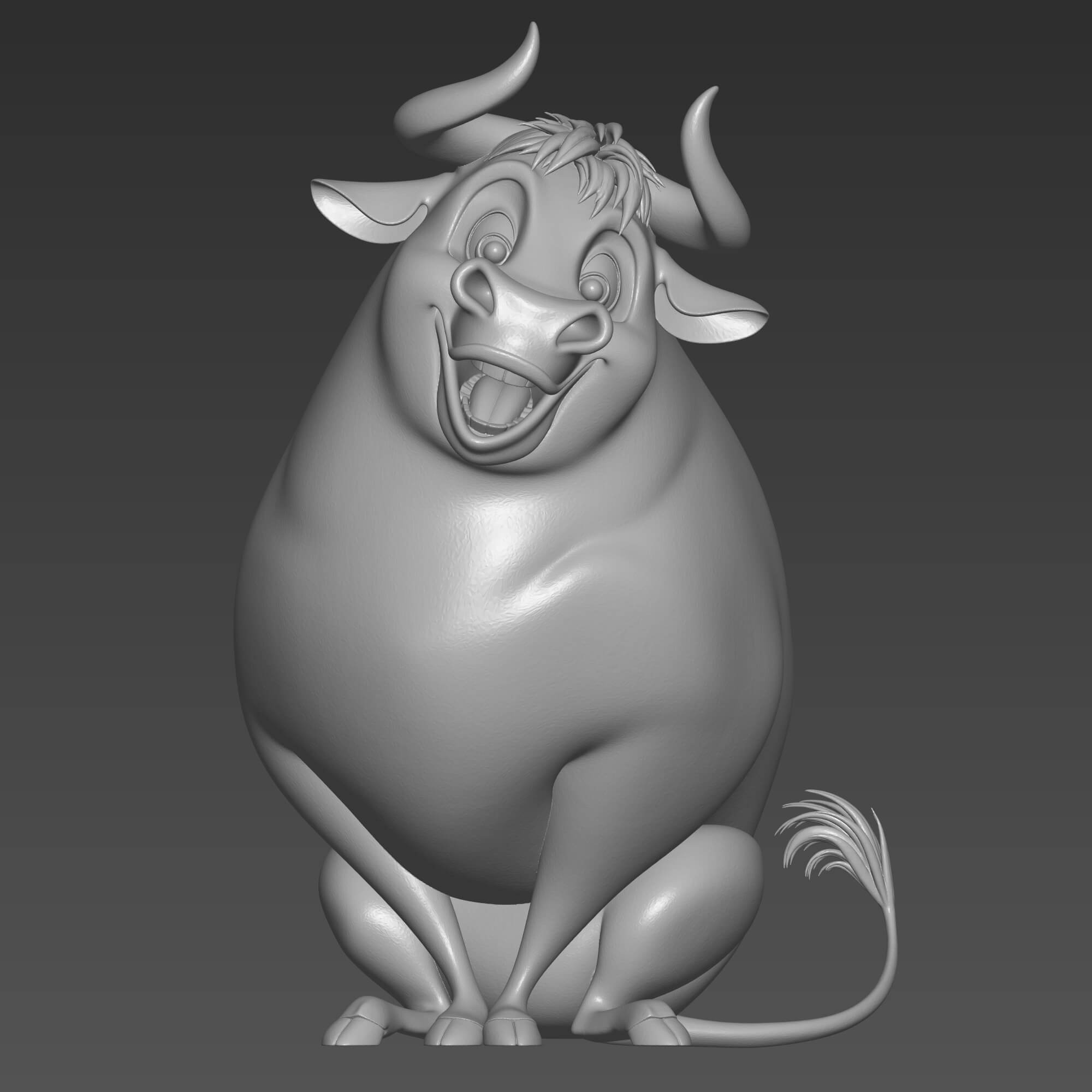 Ferdinand the Bull 3D STL File - Disney Character Sculpture 3D Model