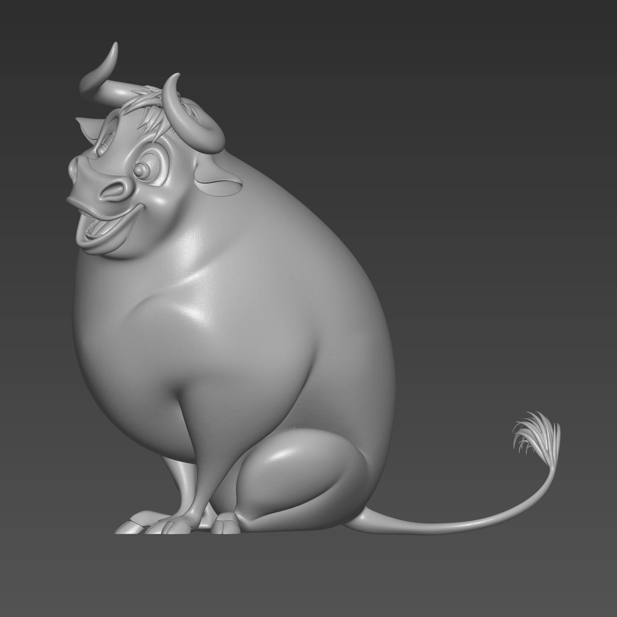 Ferdinand the Bull 3D STL File - Disney Character Sculpture 3D Model